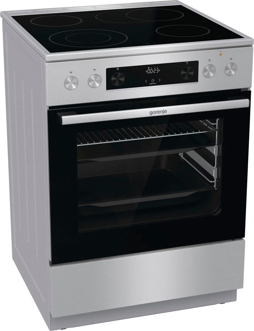 GORENJE Elektro-Standherd »GECS6C70XPA«, mit 2-fach-Teleskopauszug, Aqua Clean, Knusprig genießen – ganz ohne Extra-Kalorien - dank AirFry-Funktion