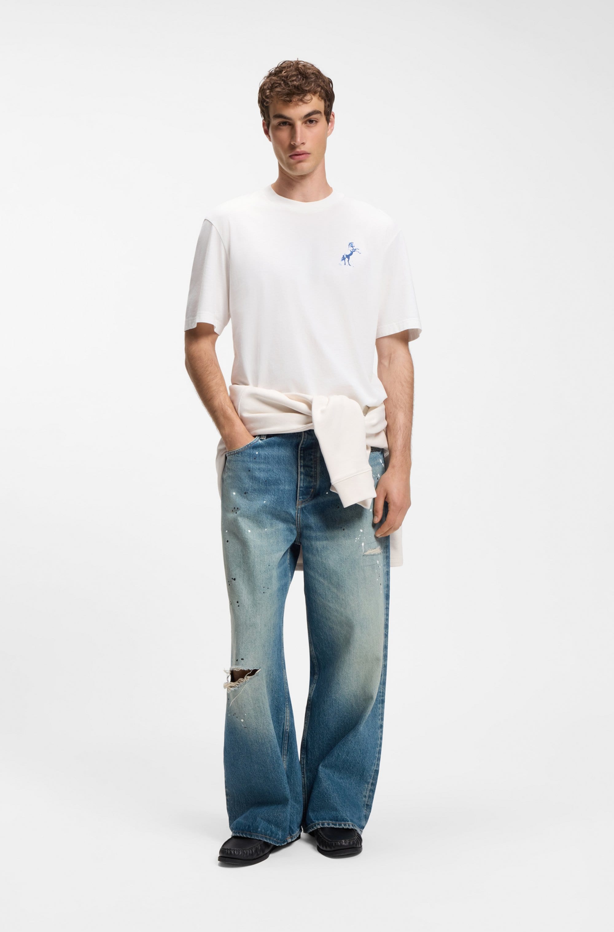 HUGO T-Shirt »Noxwash« Rundhalsausschnitt, Regular Fit, reine Baumwolle