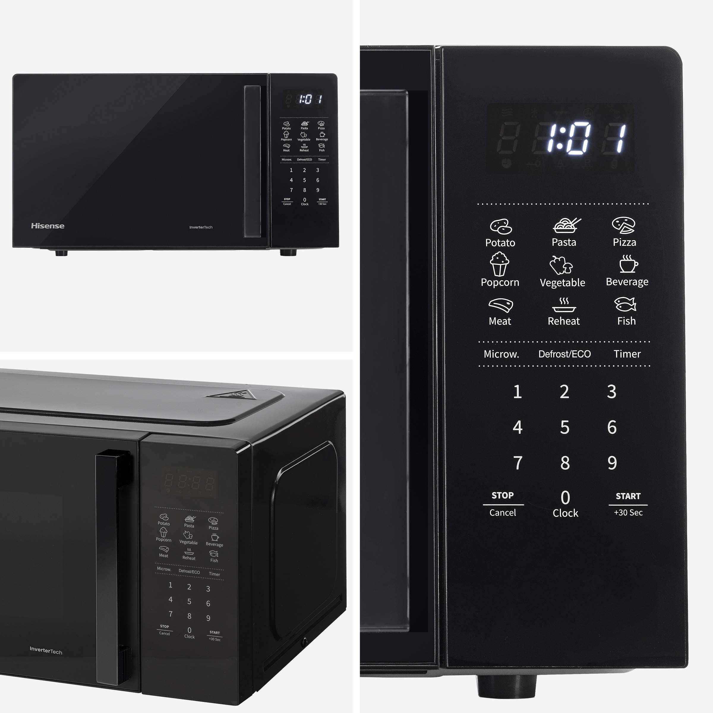 Hisense Mikrowelle »H20MOBS4I«, Mikrowelle, 1050 W, Inverter Technologie