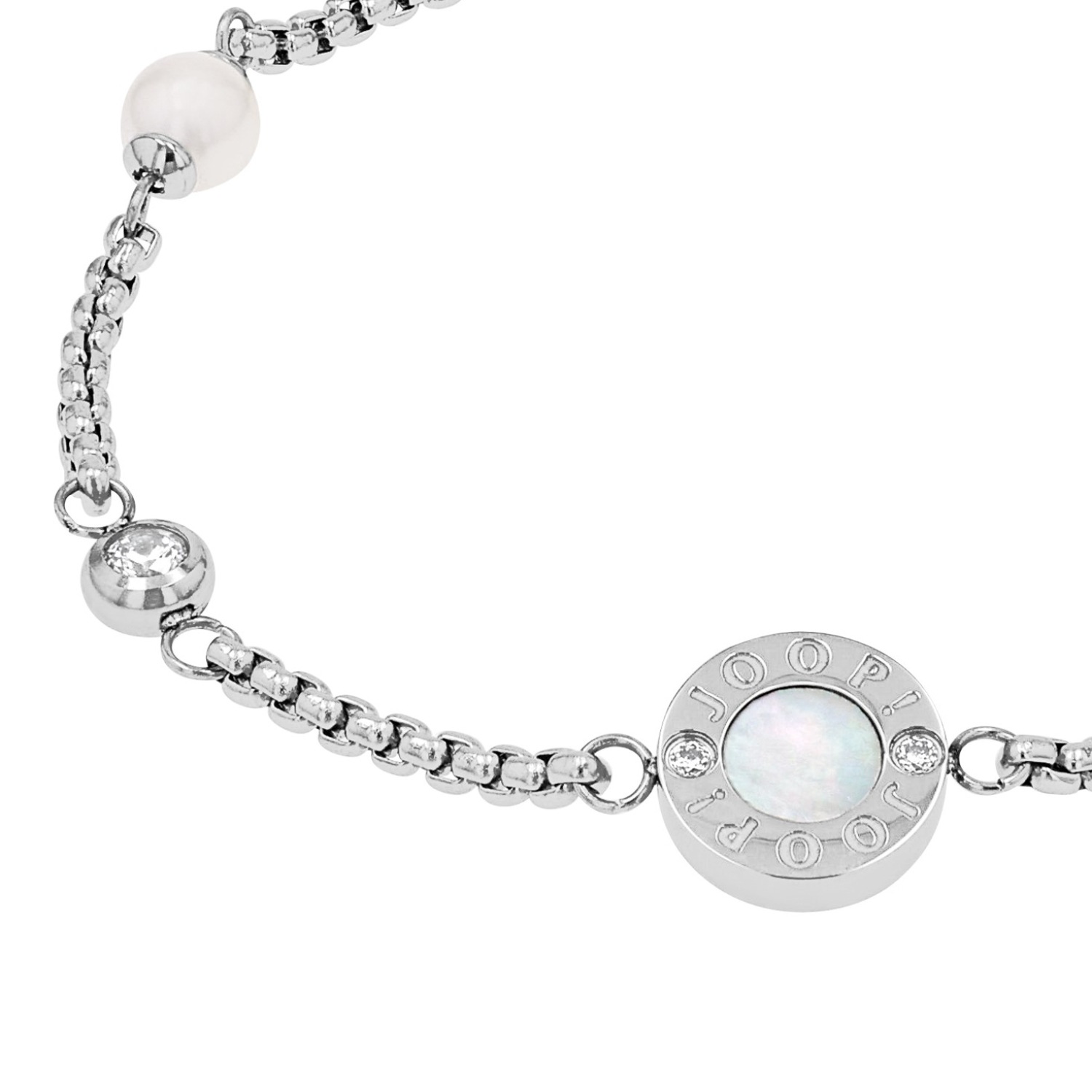 JOOP! Armband »Kreise, 2039776«, mit Zirkonia (synth.) - mit Glasperle
