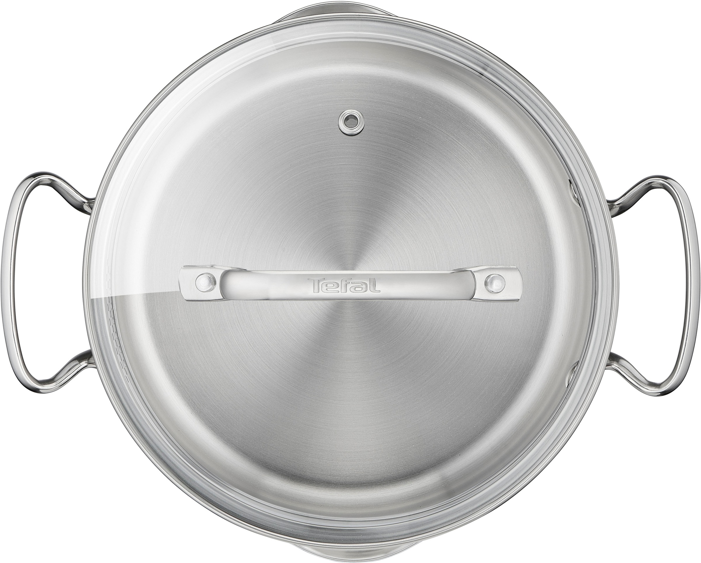 Tefal Kochtopf »Duetto+«, Edelstahl 18/10, hochglanzpoliert, Glasdeckel mit Siebfunktion