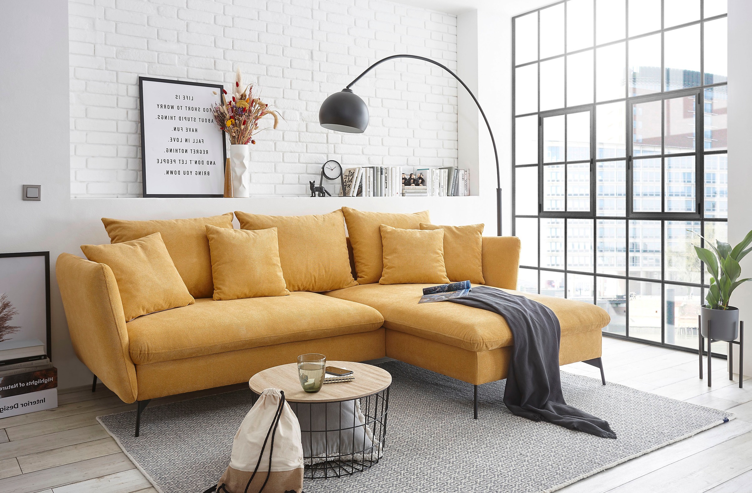 OTTO home Ecksofa »LIVORNO,258 cm, L-Form,« Schlaffunktion u. Bettkasten (1 günstig online kaufen