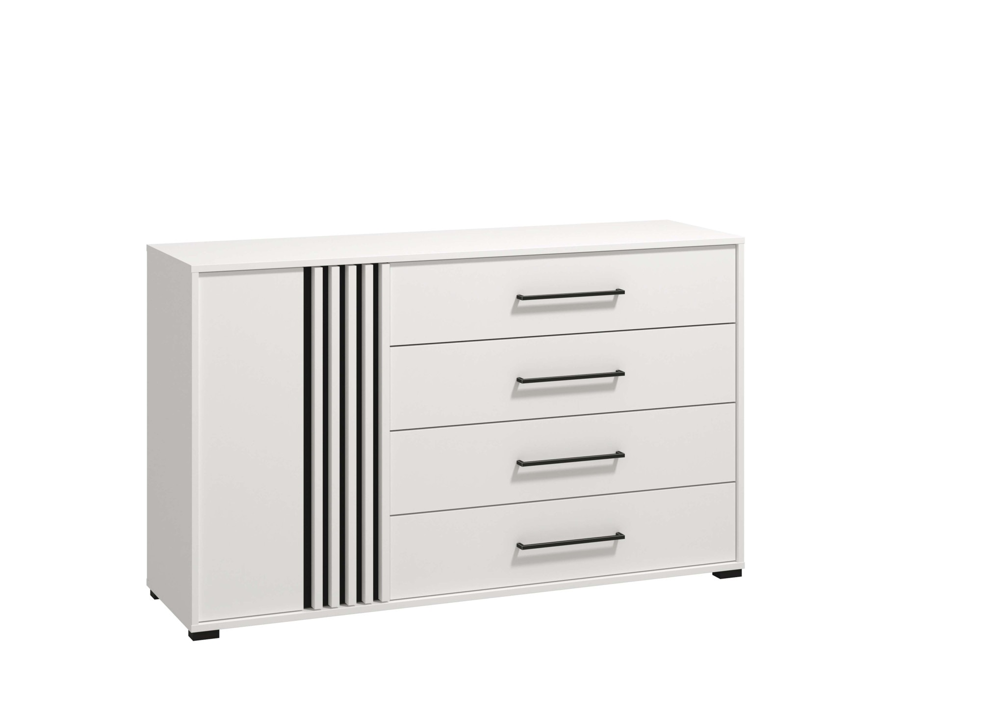 INOSIGN Kommode »Ascalon Sideboard, Breite 138 oder 93 cm, mit ABS Schutzkanten«, 3D Optik durch Lamellen/ Paneele, FSC-zertifizierter Holzwerkstoff