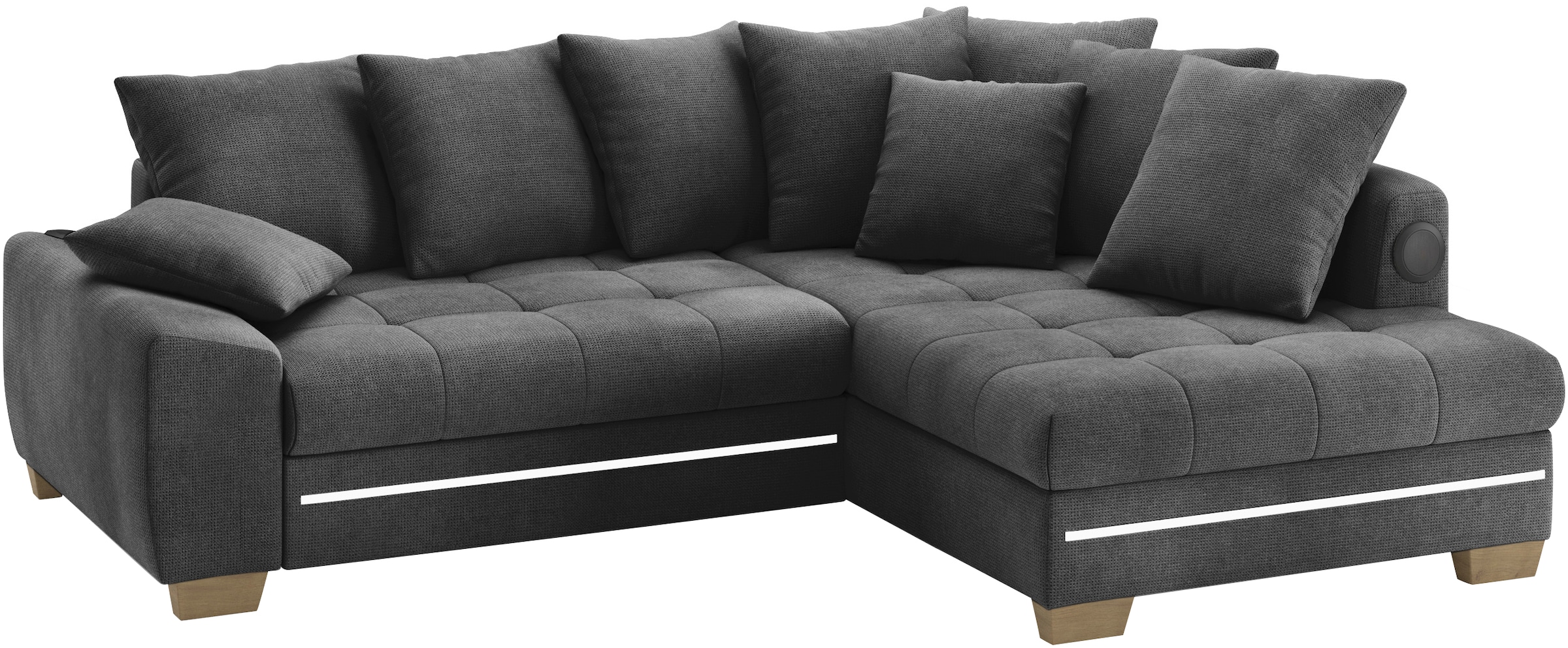 Mr. Couch Ecksofa »Nikita II, L-Form« RGB-LED, Bluetooth-Soundsystem, wahlw günstig online kaufen