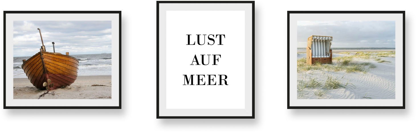 queence Bild »Lust auf Meer und Sylt«, Strand-Deutschland-Schriftzug-Meer-M günstig online kaufen