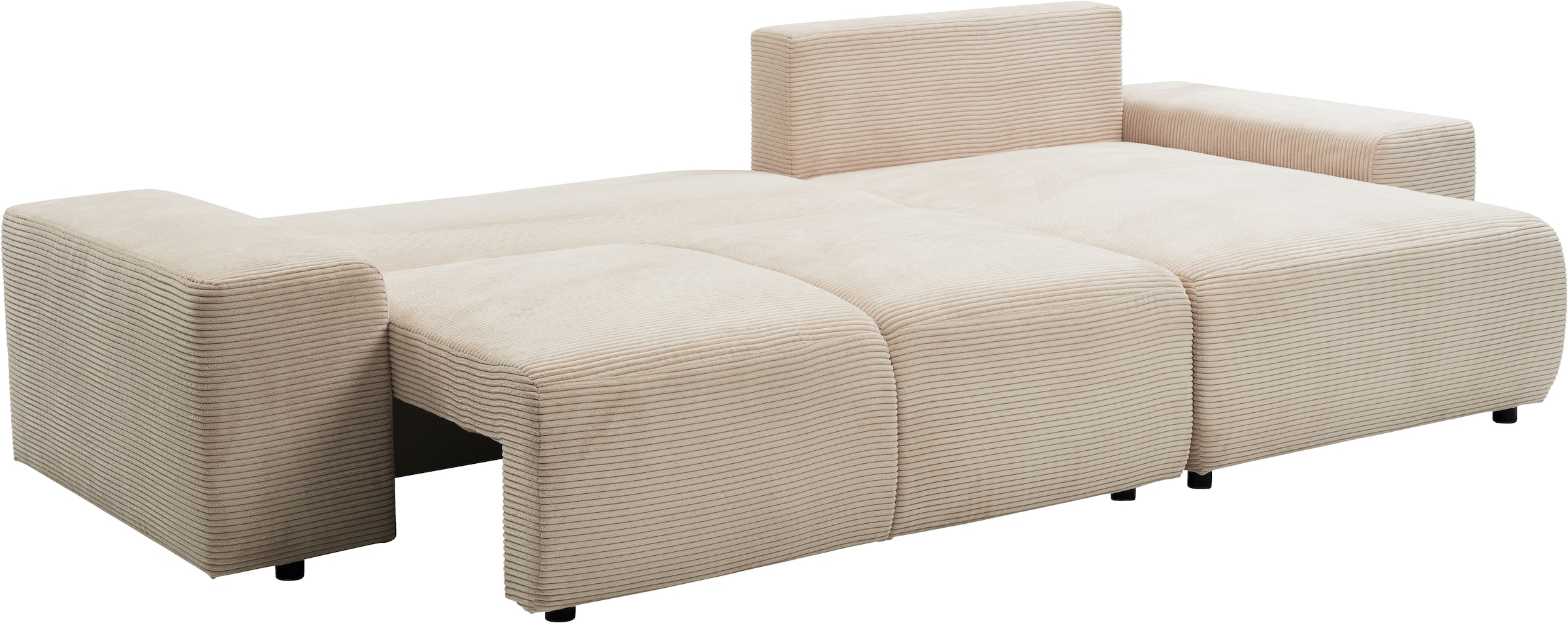 WERK2 Ecksofa »Riwa, modernes Sofa zum Kuscheln und Entspannen, Breite 300cm, L-Form«, Trendiges Ecksofa mit vielen Kissen, Schlaffunktion & Bettkasten