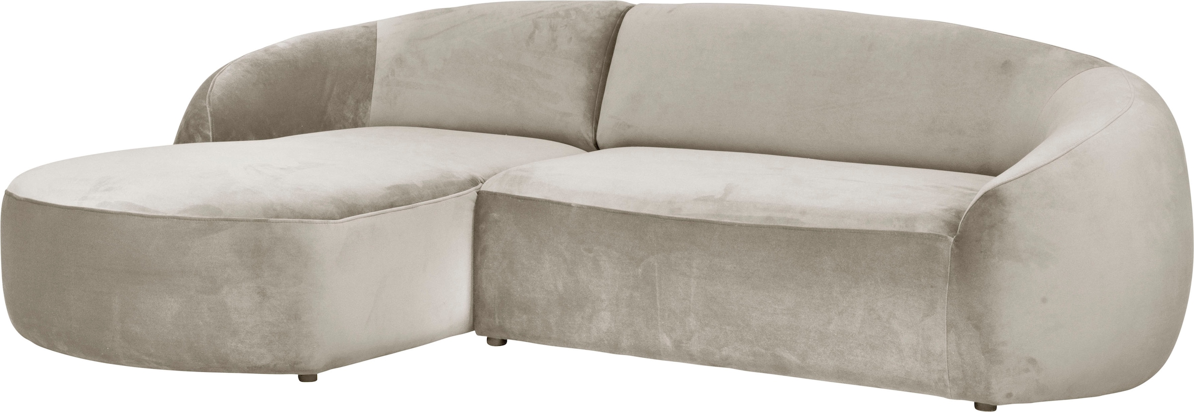 LeGer Home by Lena Gercke Ecksofa »YANI L-Form, Designersofa, organische Form, Maße B/T/H: 255/170/81 cm«, mit Wellenunterfederung, auch in Bouclé, Recamiere rechts/links