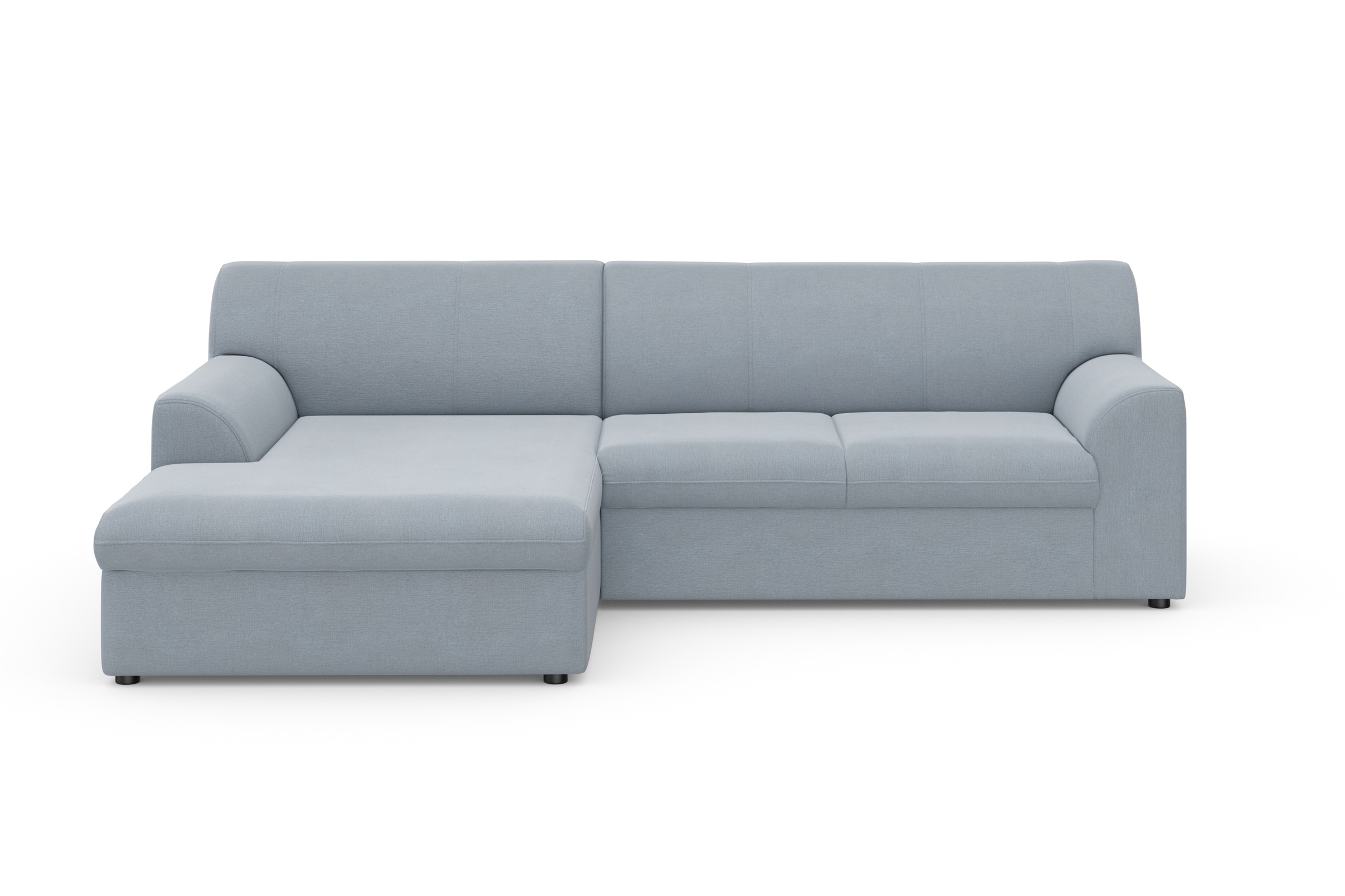 DOMO collection Ecksofa »Topper, elegant und zeitlos, kompaktes Stellmaß 245/155cm, L-Form«, mit Recamiere, wahlweise mit Schlaffunktion