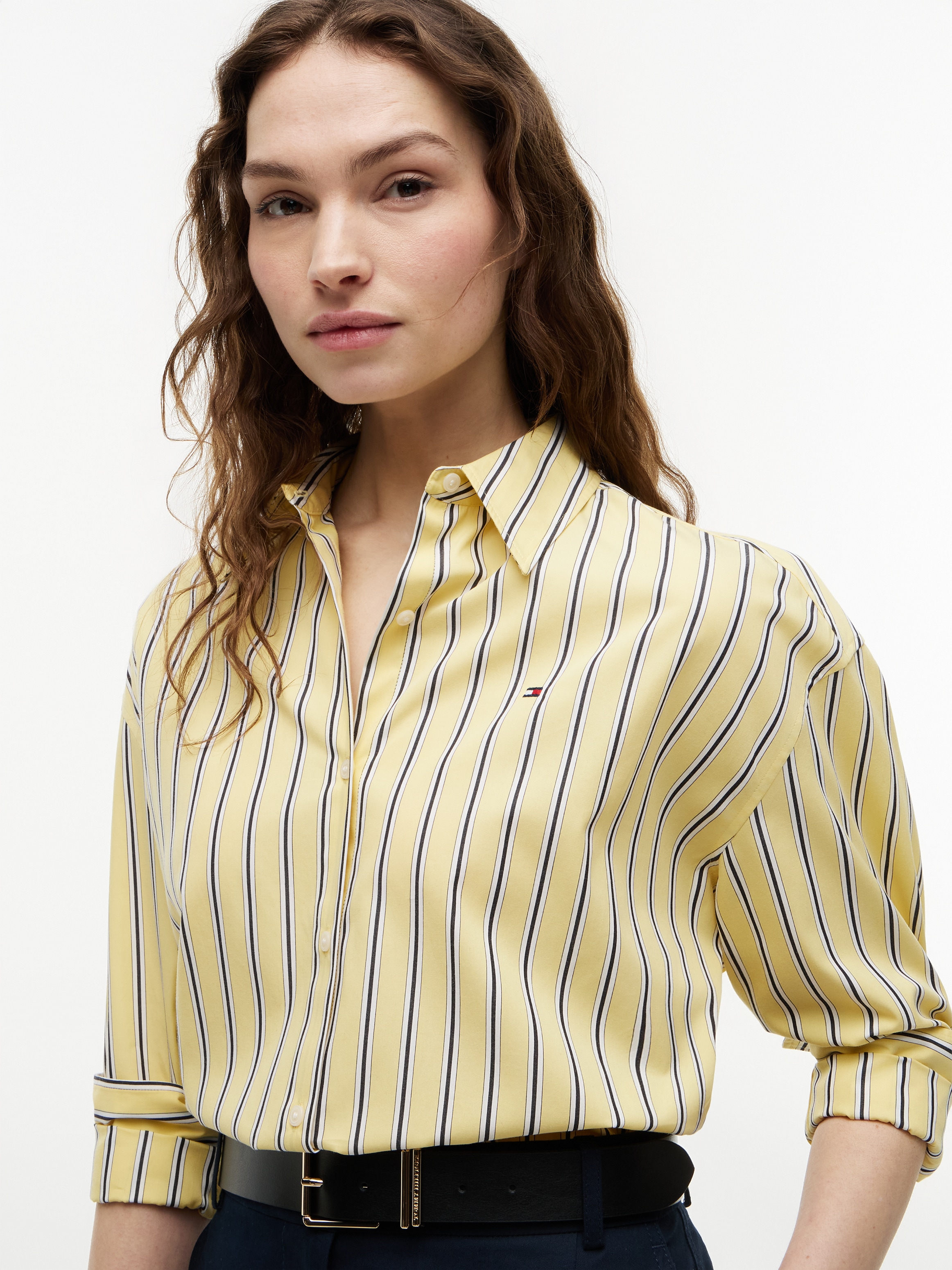 Tommy Hilfiger Hemdbluse »SUMMER POPLIN LS BOXY SHIRT« Baumwolle, Boxy Fit