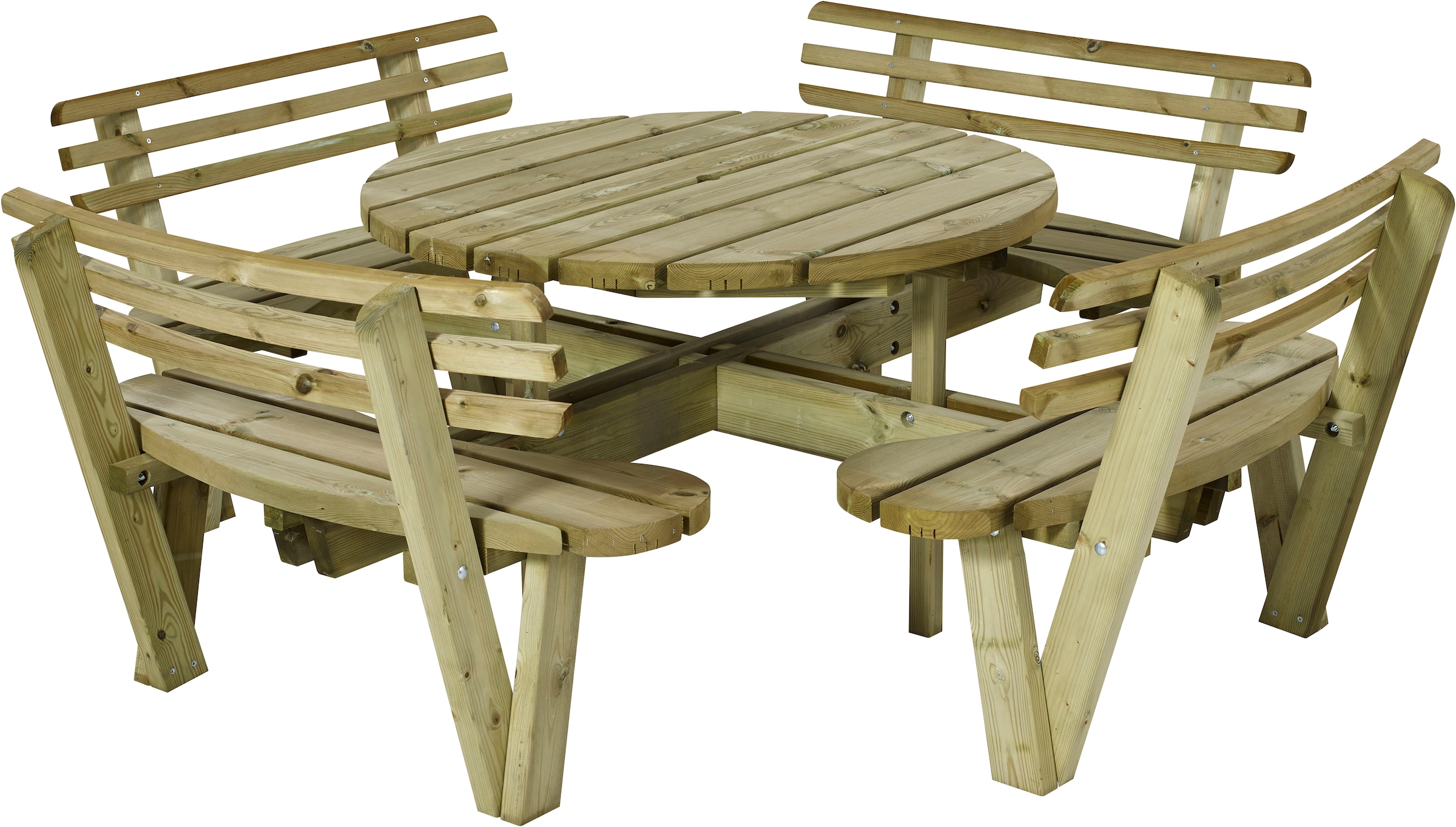 PLUS Garten-Essgruppe »Kombimöbel - Rund« OTTOs Choice, 1 Stk. tlg. 237x237x72/84 cm, mit Rückenlehnen