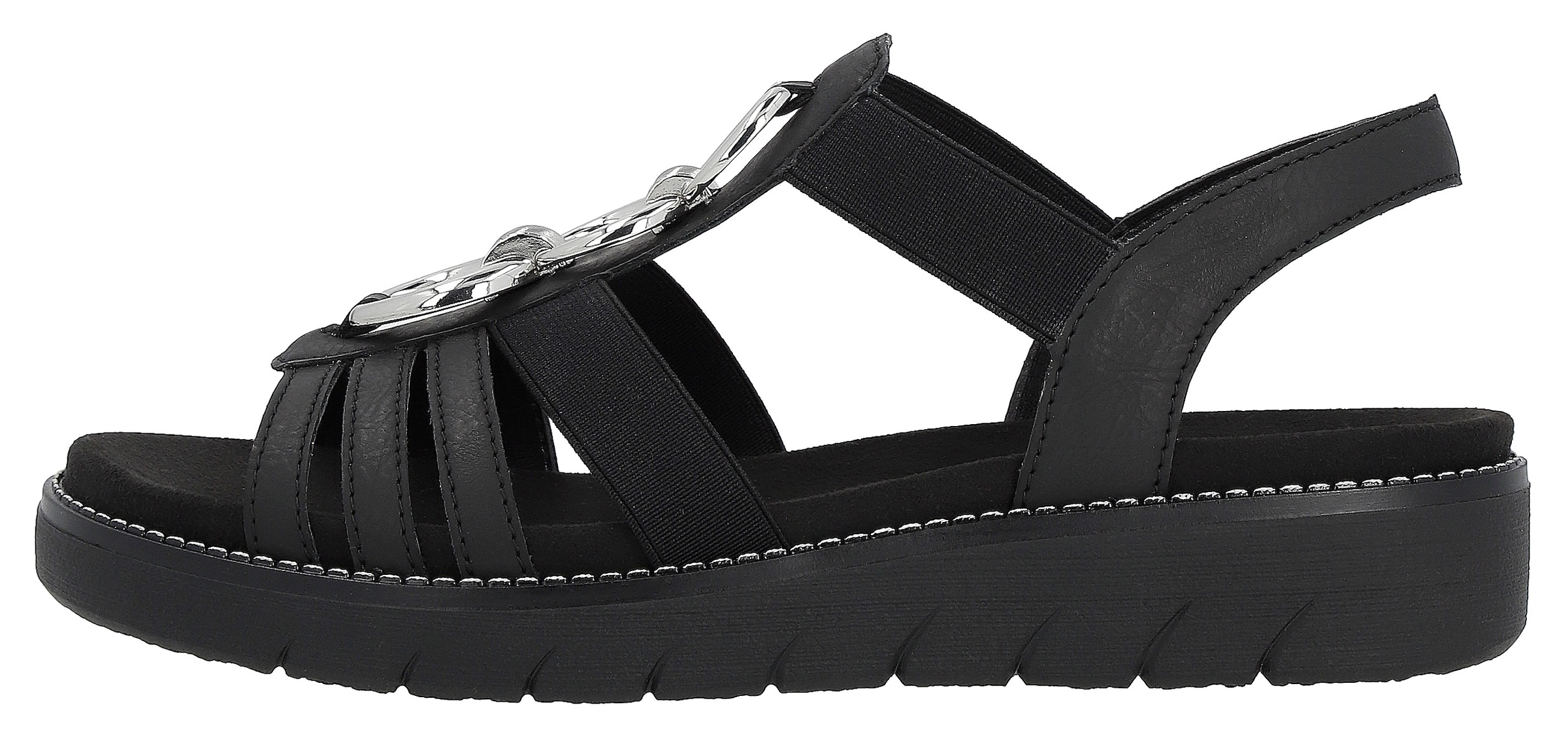 Remonte Sandale  , Sommerschuh, Sandalette, Keilabsatz, mit praktischen Gummizügen