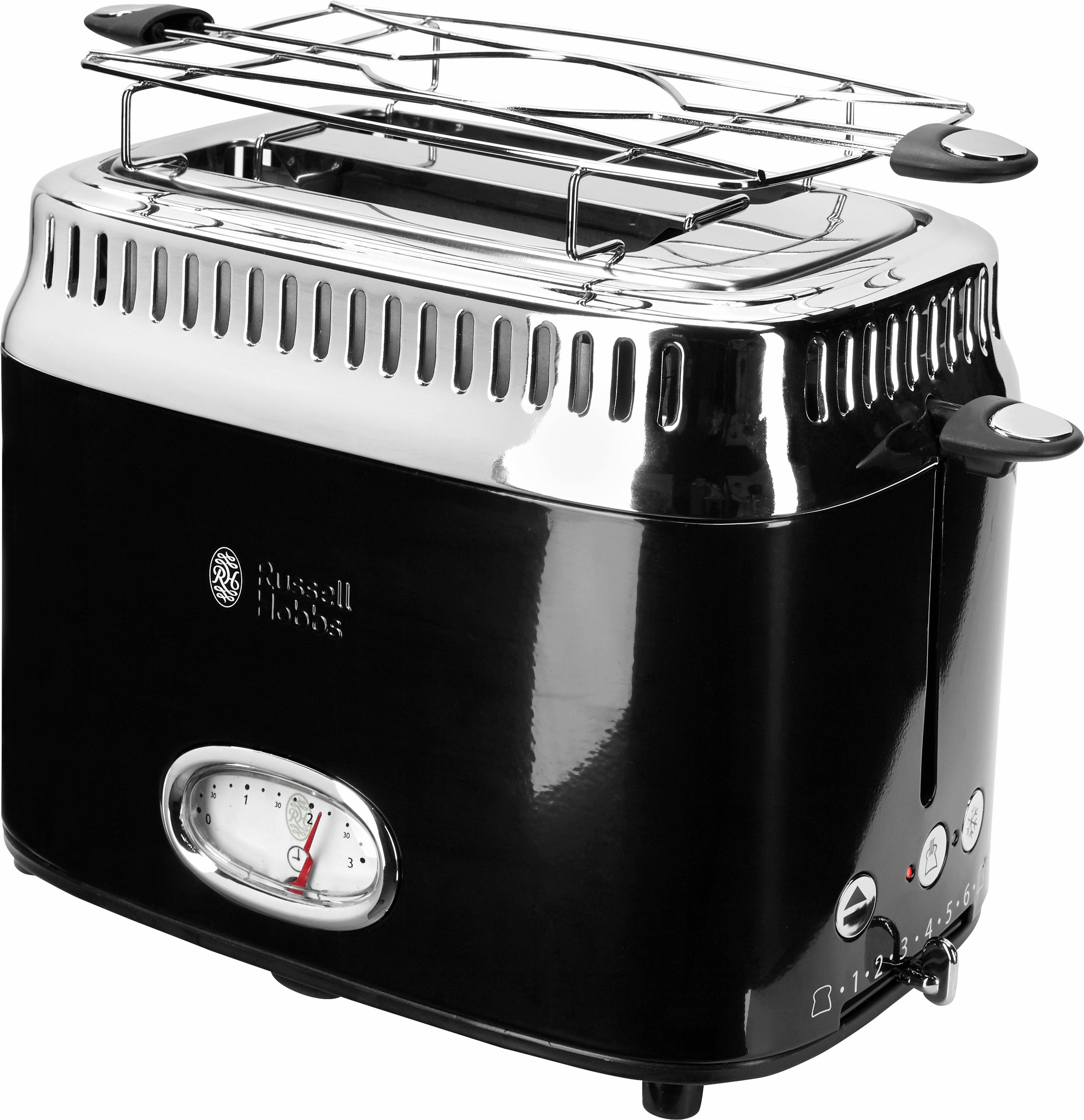 RUSSELL HOBBS Retro Schlitze, kurze 1300 Toaster Noir Classic »21681-56«, kaufen Raten W, 2 auf