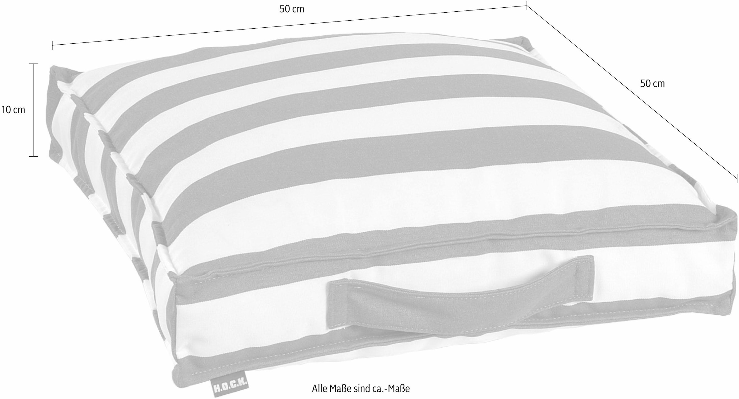 H.O.C.K. Sitzkissen »Classic Streifen Outdoor«, wasser- und schmutzabweisen günstig online kaufen