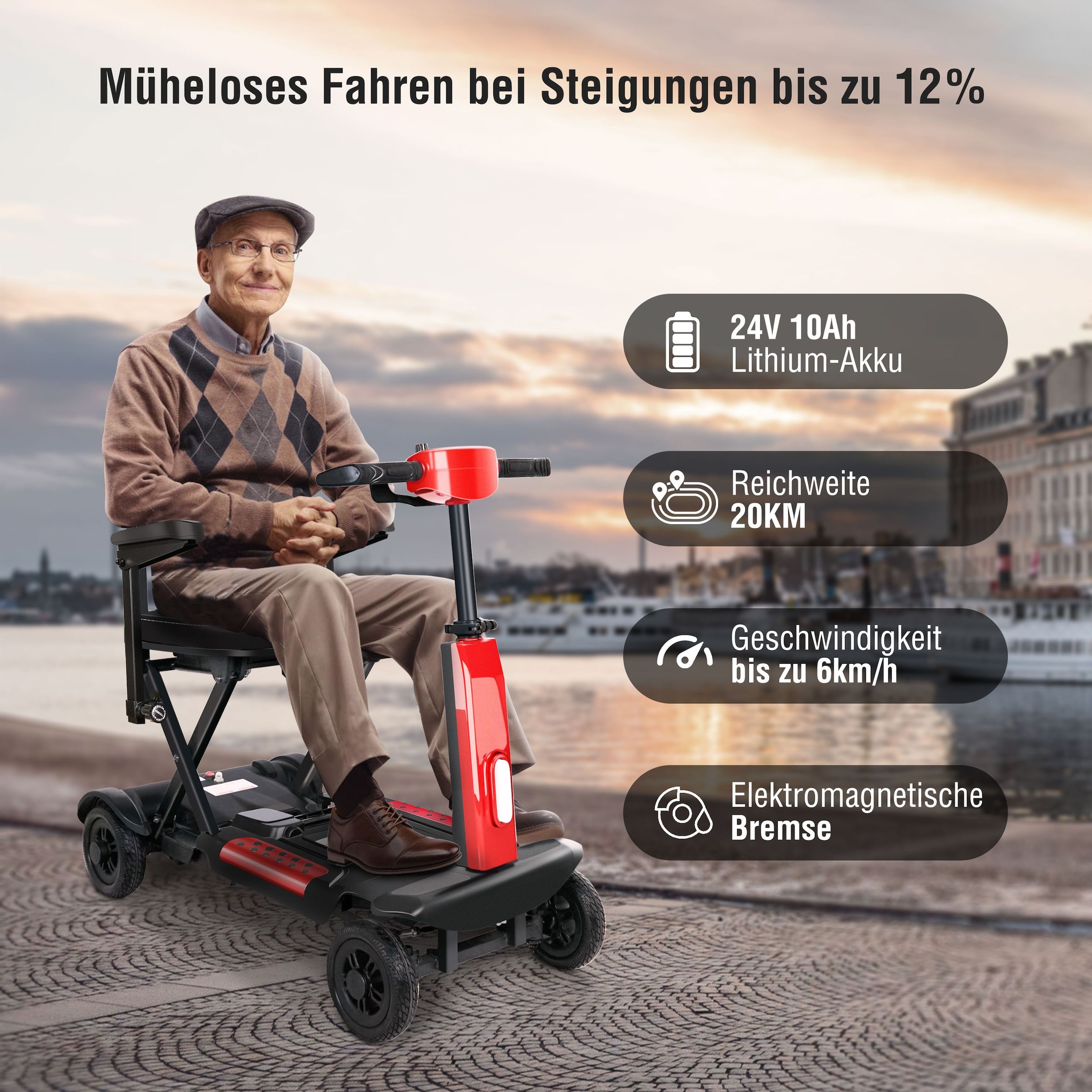 SachsenRad Elektromobil »BestAGE Seniorenmobil Kompakt« 270 W 6 km/h