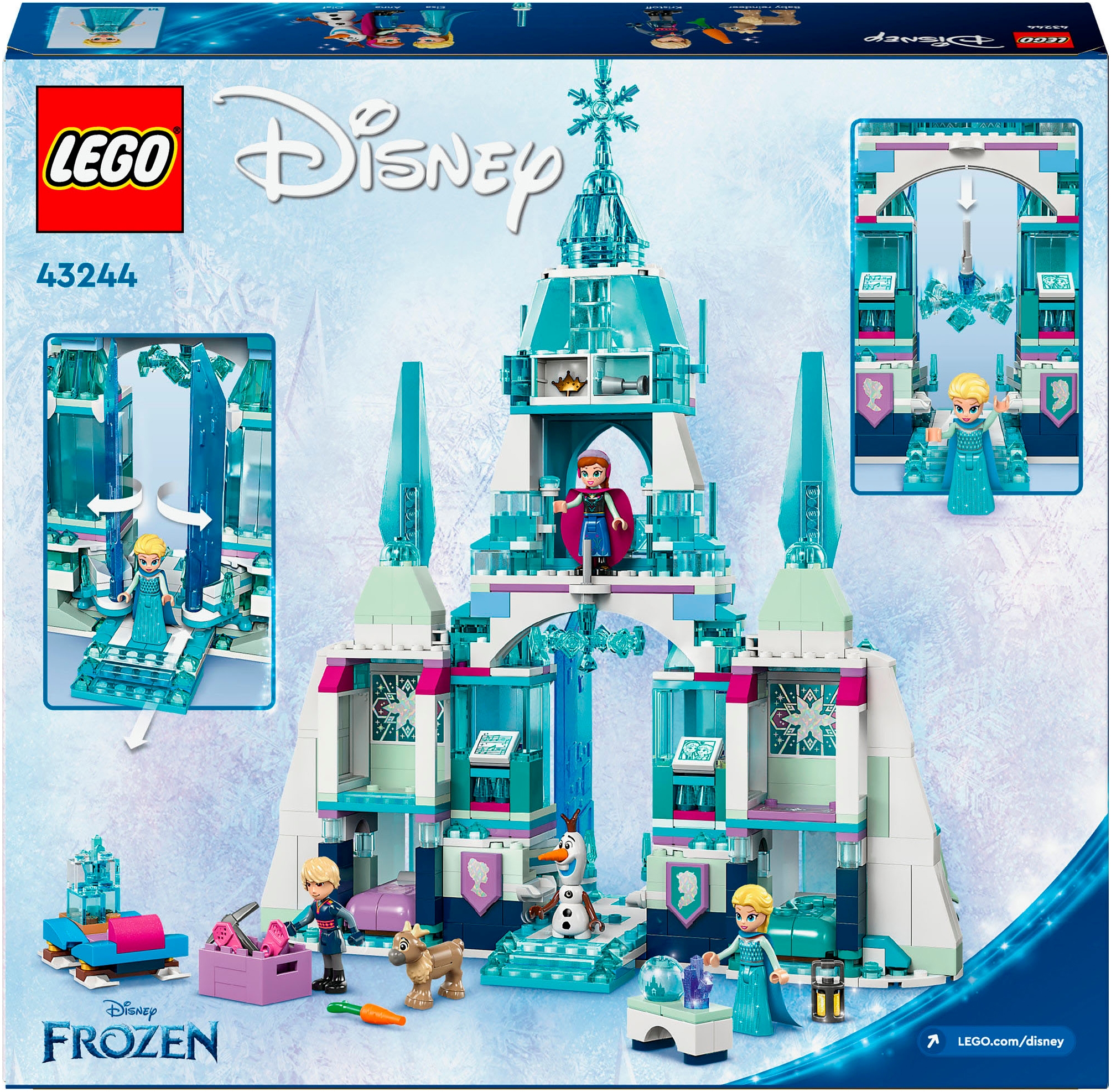 LEGO® Konstruktionsspielsteine »Elsas Winterpalast (43244), LEGO Disney Princess«, (630 St.), Made in Europe