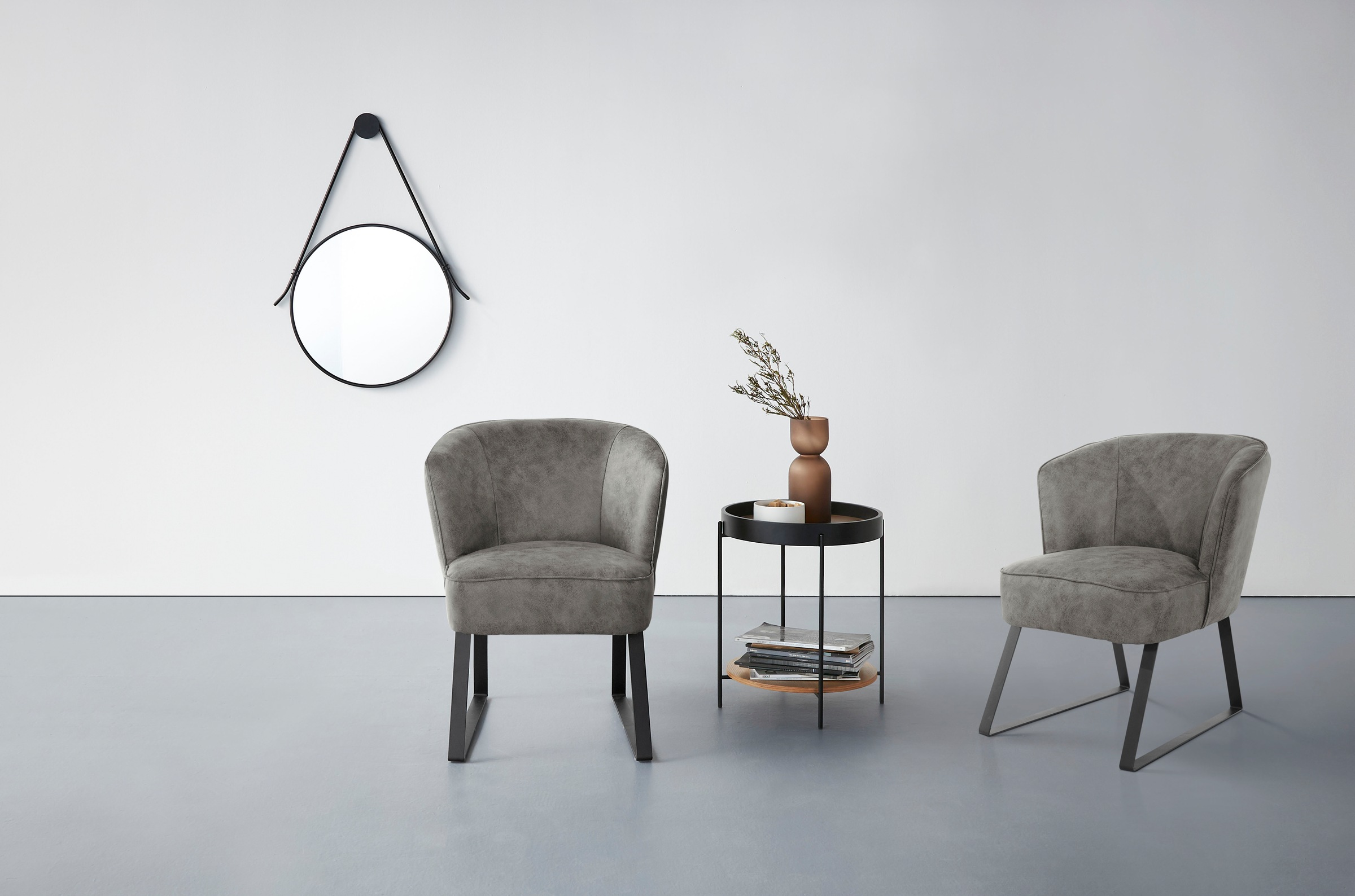 exxpo - sofa fashion Sessel »Americano, Loungesessel«, mit Keder und Metall günstig online kaufen