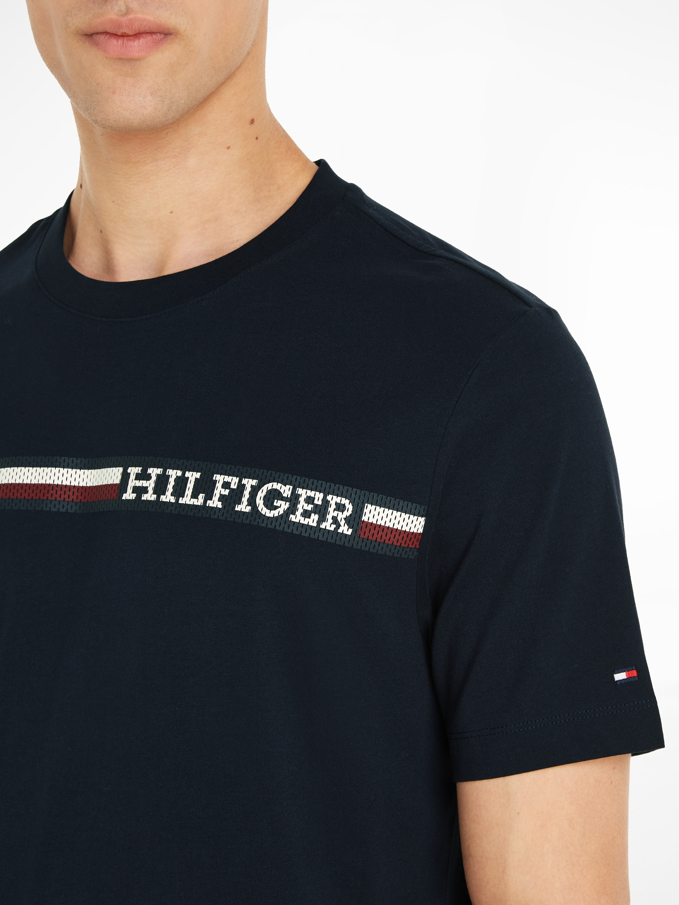 Hilfiger »MONOTYPE CHEST online T-Shirt STRIPE TEE«, Markenlogo Tommy mit kaufen