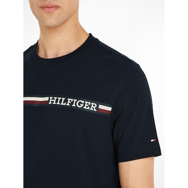 Tommy Hilfiger T-Shirt »MONOTYPE CHEST STRIPE TEE«, mit Markenlogo online  kaufen
