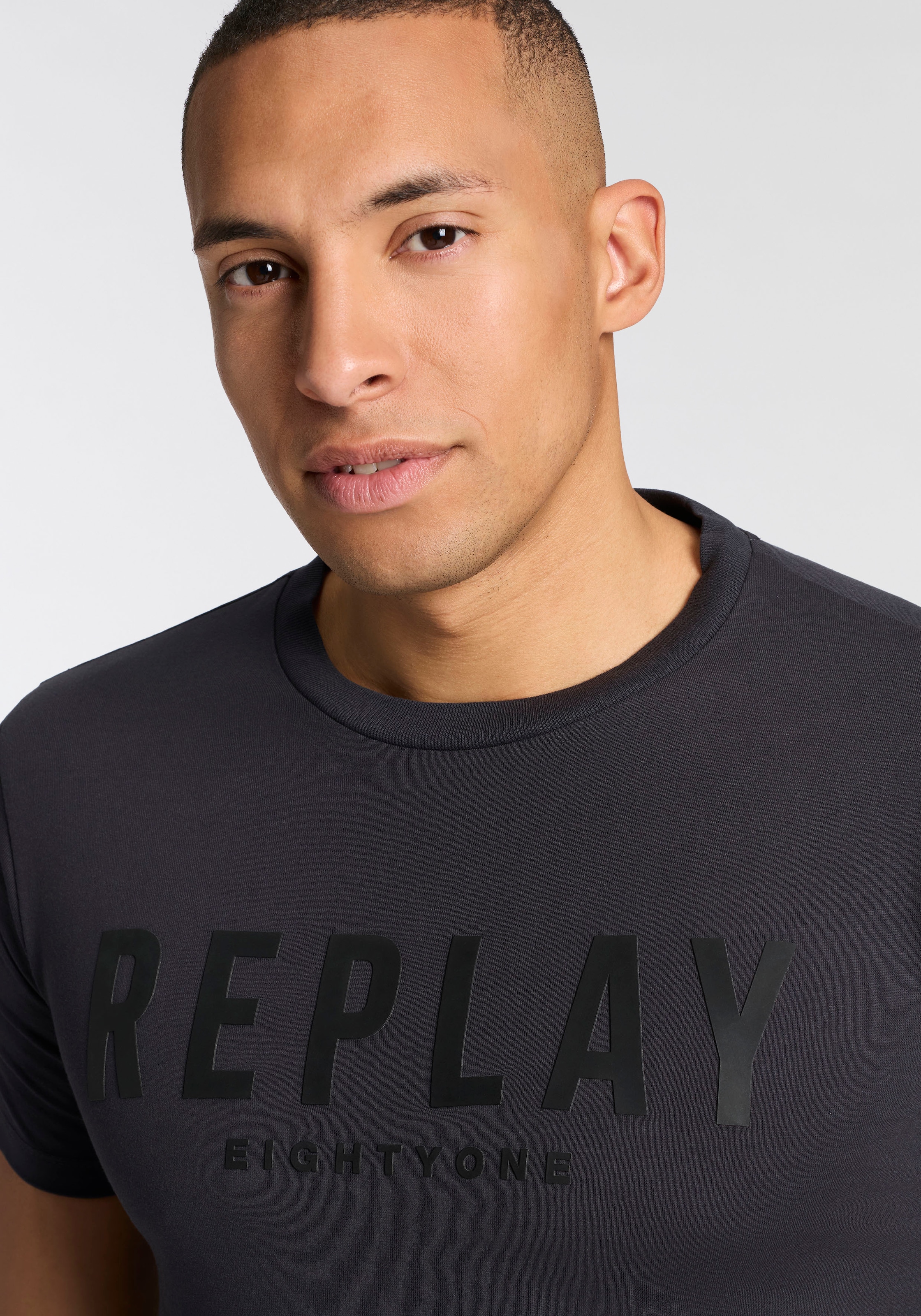 Replay T-Shirt Baumwoll-Qualität, Logoschriftzug