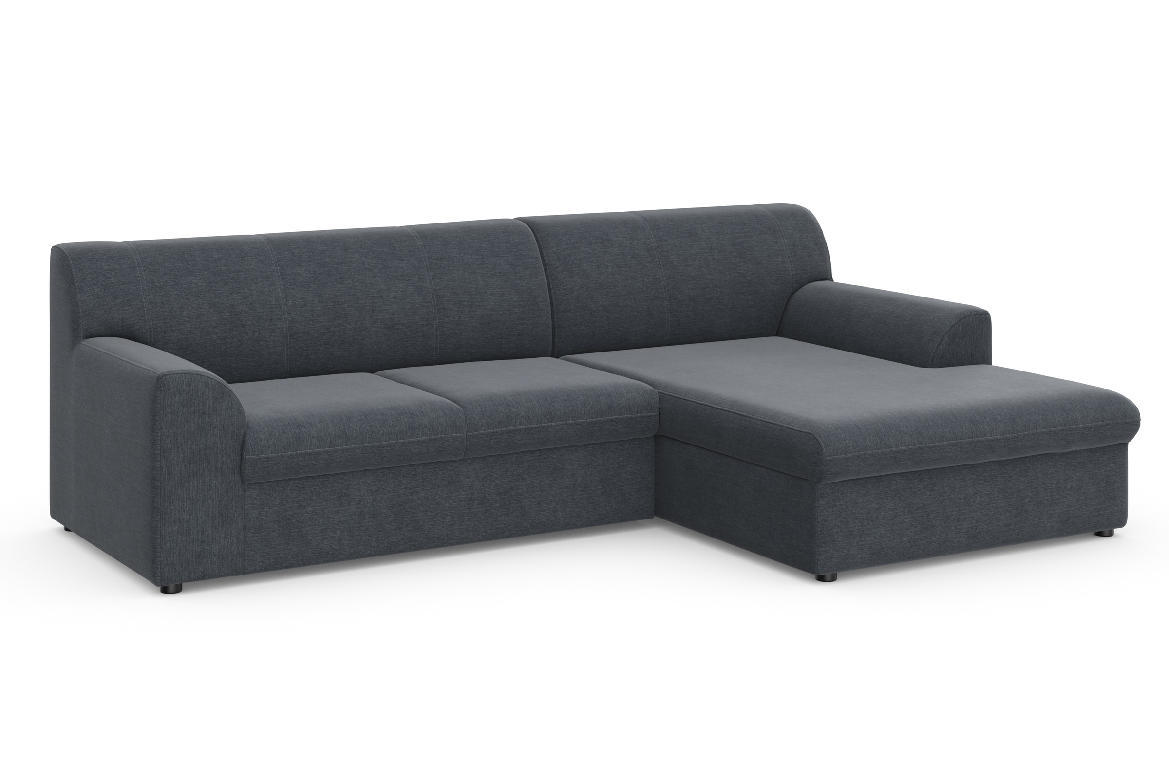 DOMO collection Ecksofa »Topper, elegant und zeitlos, kompaktes Stellmaß 245/155cm, L-Form«, mit Recamiere, wahlweise mit Schlaffunktion