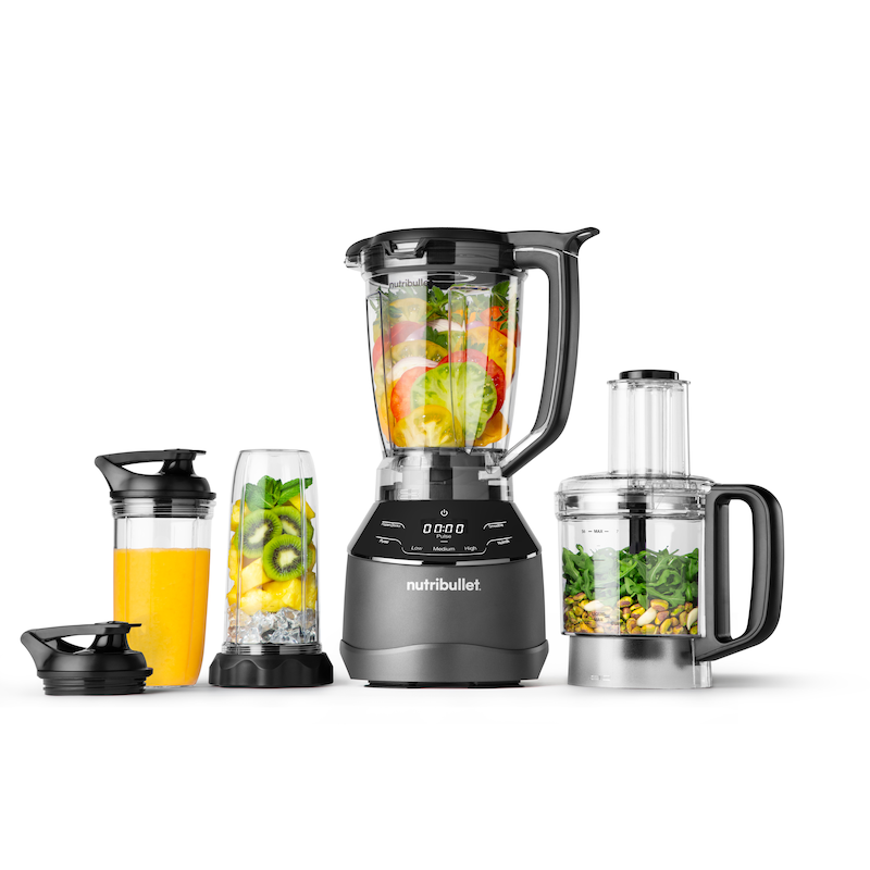 NUTRIBULLET Standmixer »Full Size Blender Combo NBF580B - Standmixer, 1200 Watt« 1500 W 3 Geschwindigkeitsstufen, 1, 8 Liter Krug, 2 Mixbecher...