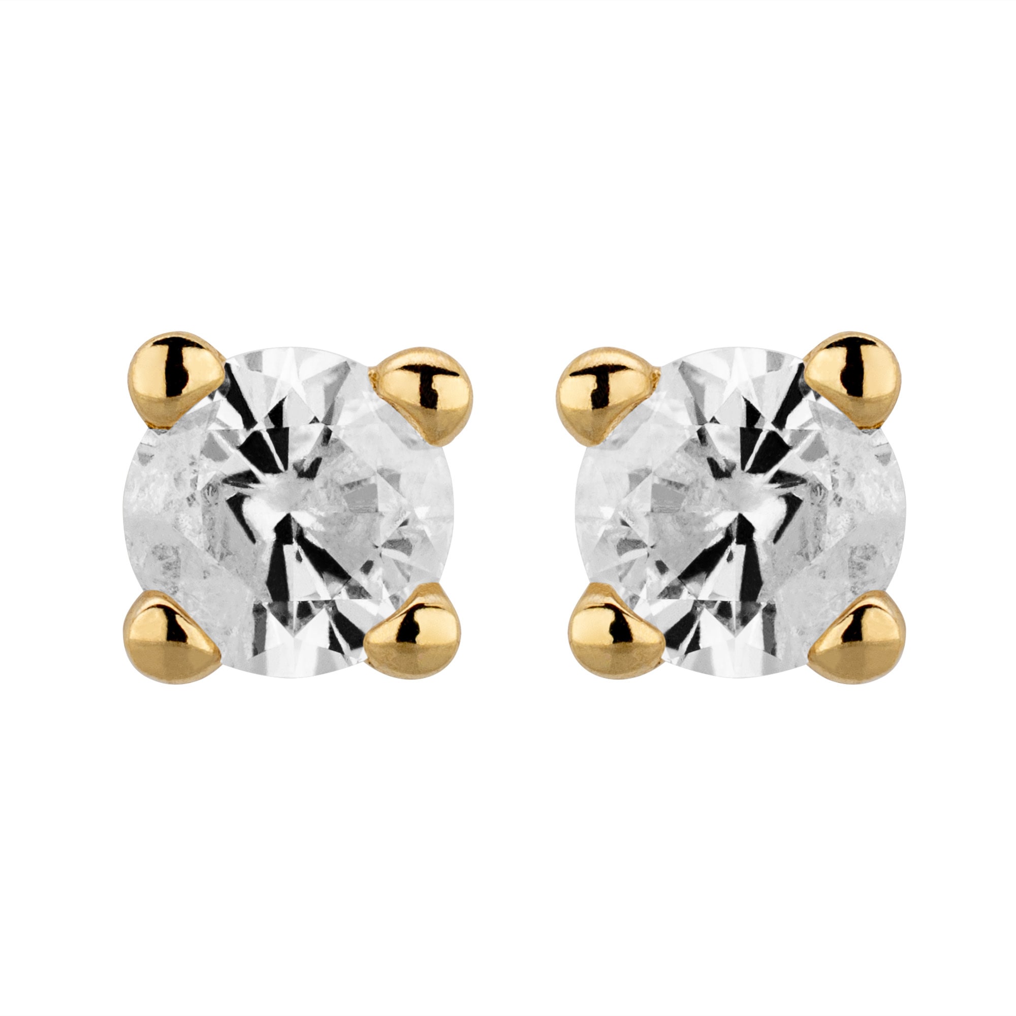 Orolino Paar Ohrstecker »585/- Gelbgold 2 Brill. 0,50ct. H/P2«
