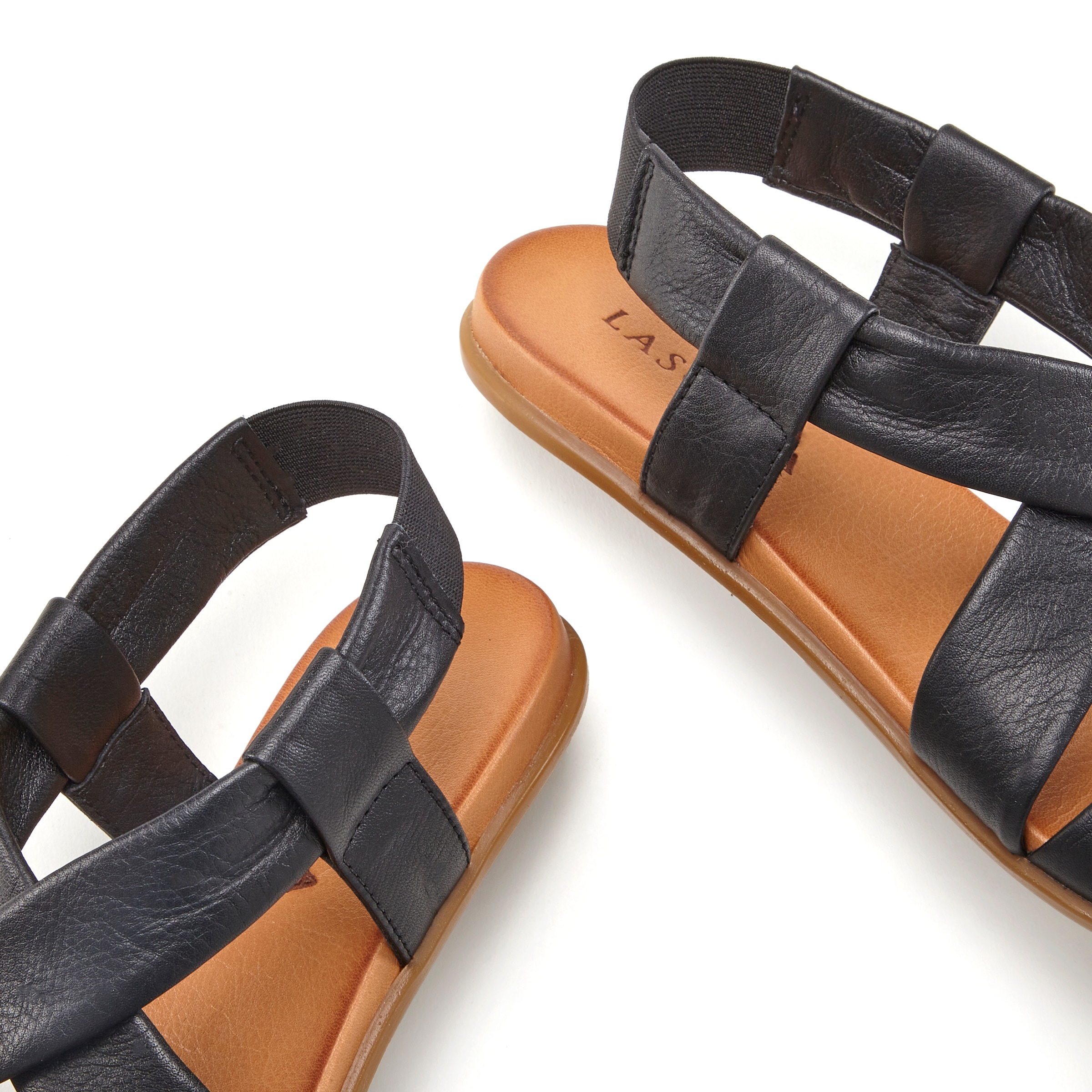 LASCANA Sandale »Sommerschuh«  aus Leder mit raffinierten Riemchen, Sandalette, Sommerschuh