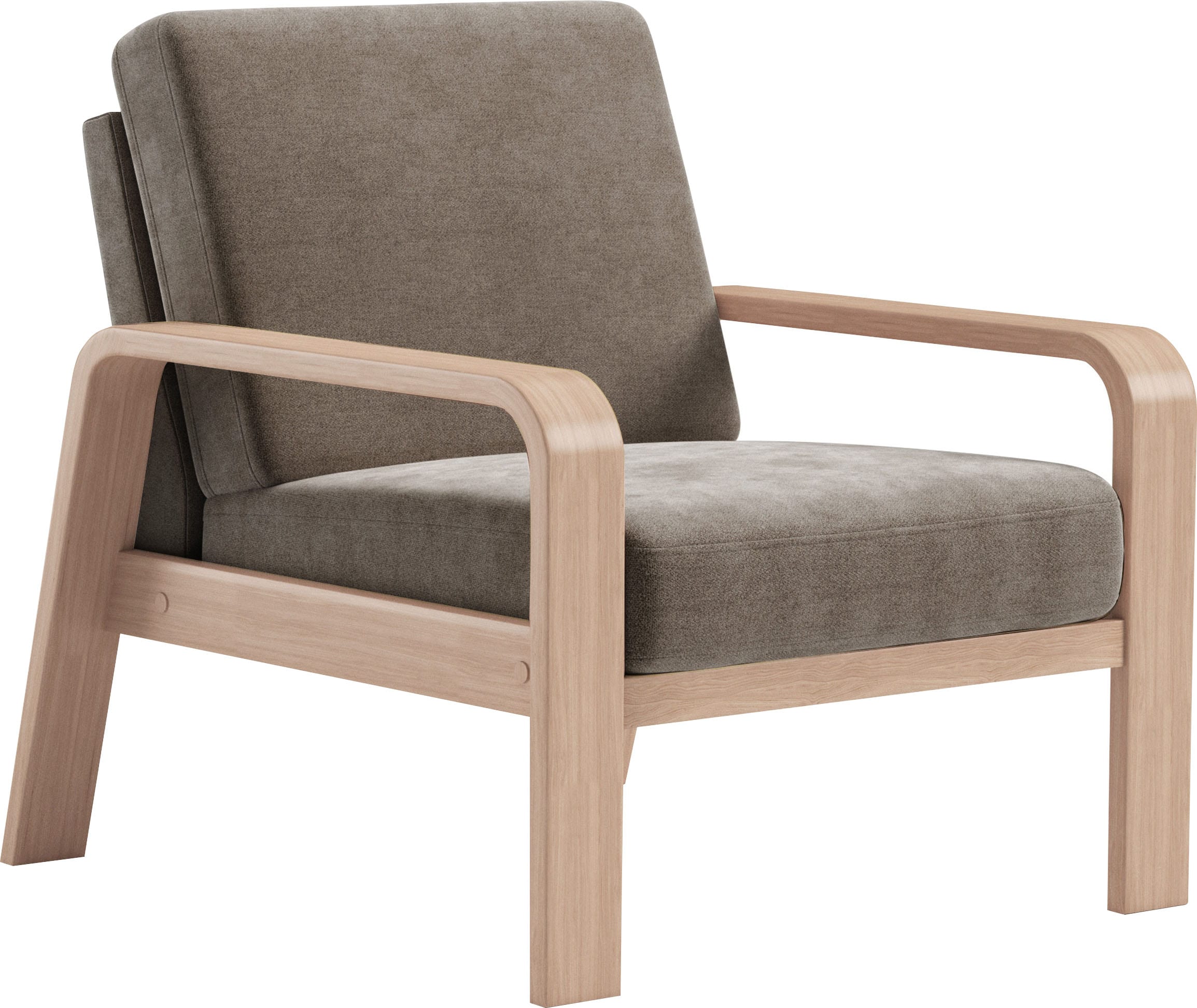 sit&more Sessel »Kolding«, Armlehnen aus Buchenholz in natur, verschiedene Bezüge und Farben