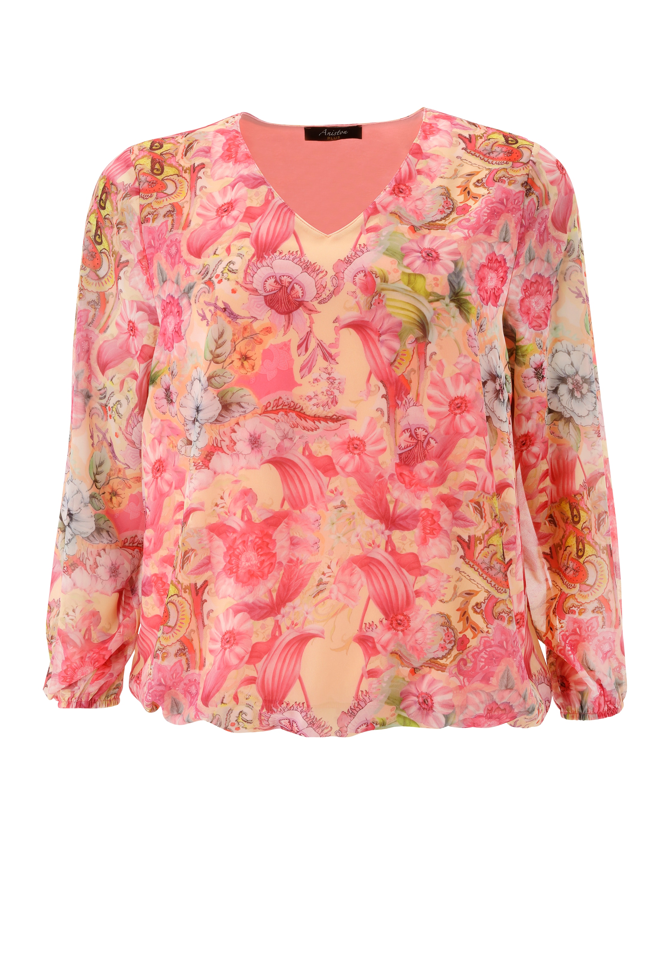 Aniston PLUS Schlupfbluse mit Blumendruck - NEUE KOLLEKTION