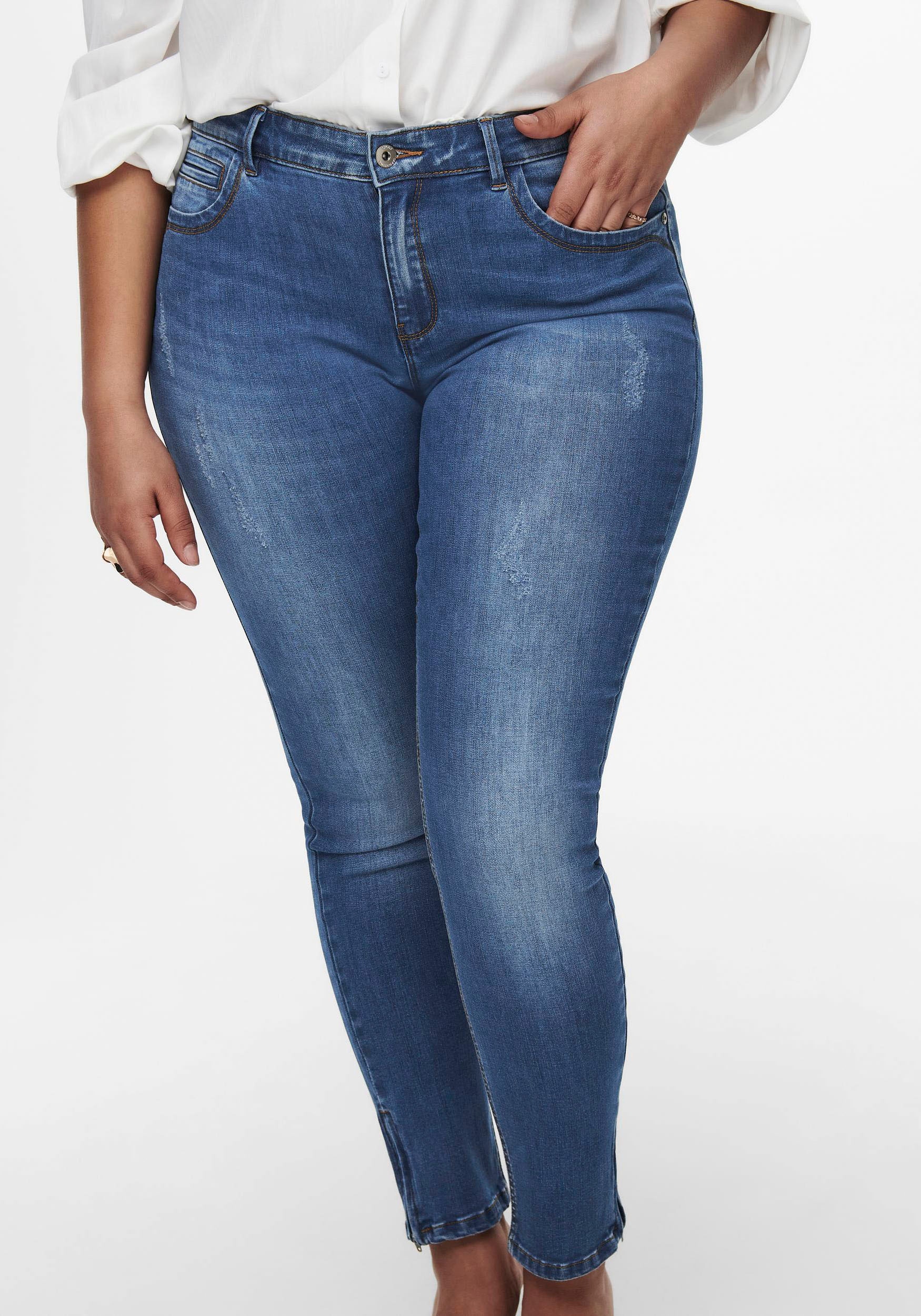 CARMAKOMA online mit Beinabschluss am ONLY kaufen Reißverschluss Skinny-fit-Jeans,