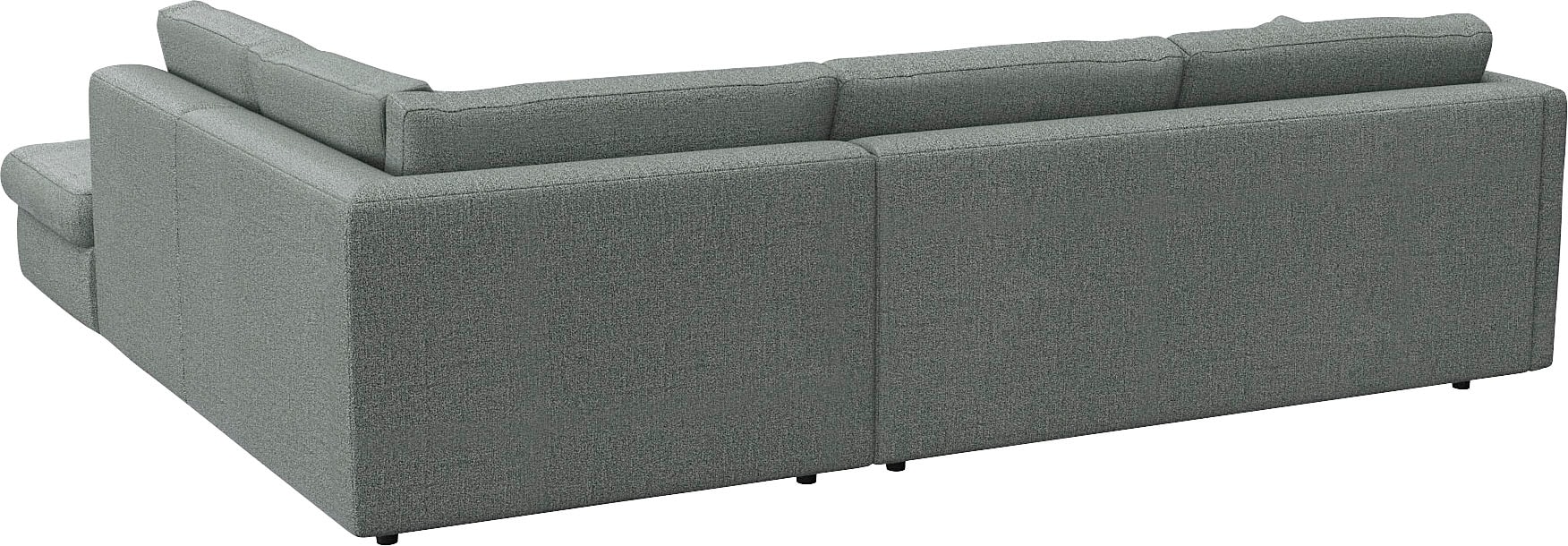 FLEXLUX Ecksofa »Lovane, elegant und zeitlos, bequem, L-Form«, Weich & anschmiegsam, große Sitztiefe auf Kaltschaum, Dekokissen inkl.