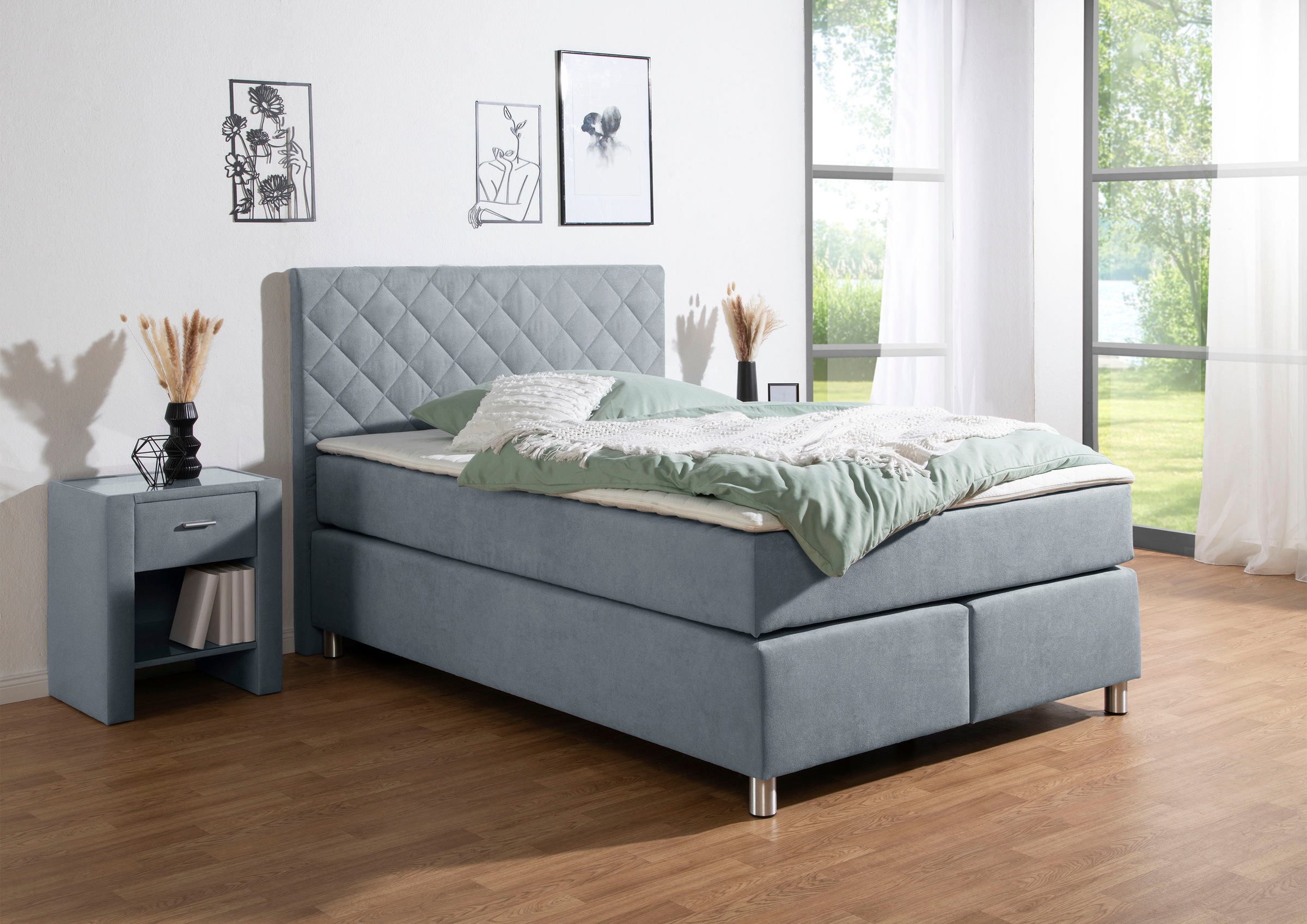 Home affaire Boxspringbett »Bernard, in verschiedenen Breiten« inkl. Topper günstig online kaufen