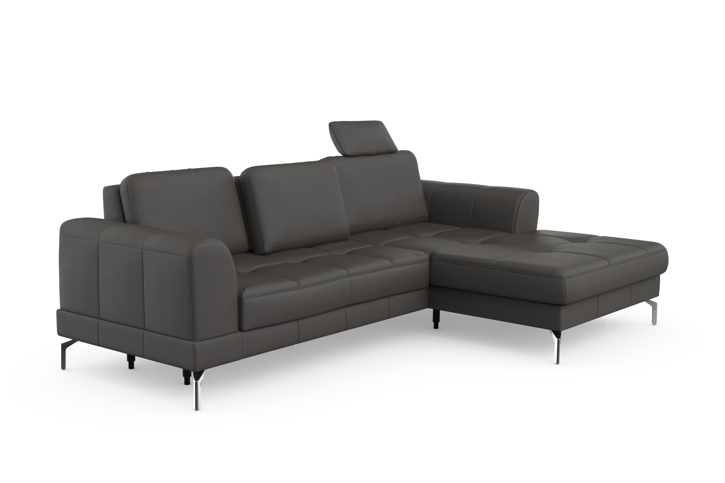 sit&more Ecksofa »Bendigo L-Form«, inklusive Sitztiefenverstellung, Bodenfreiheit 15 cm, 2 Fußfarben