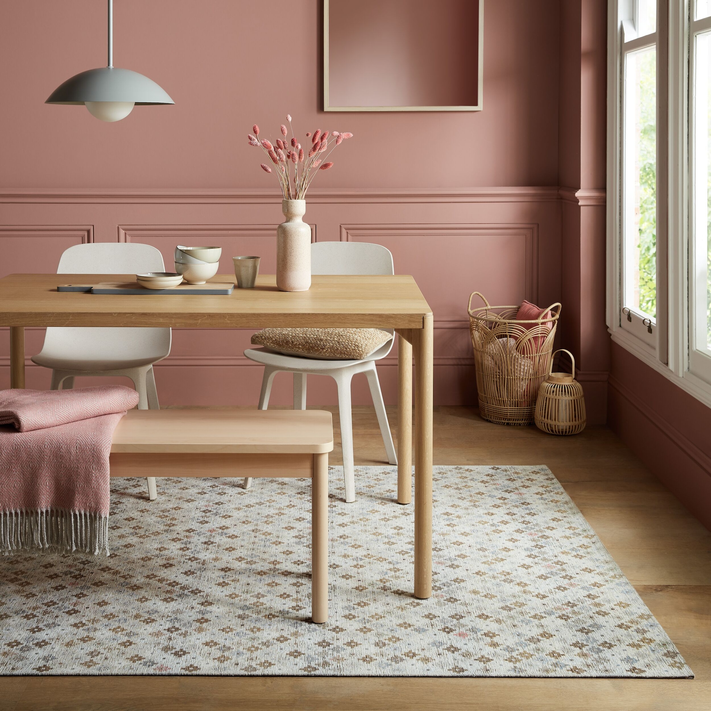 FLAIR RUGS Wollteppich »Checkerboard, Schachbrettmuster«, rechteckig, 10 mm günstig online kaufen