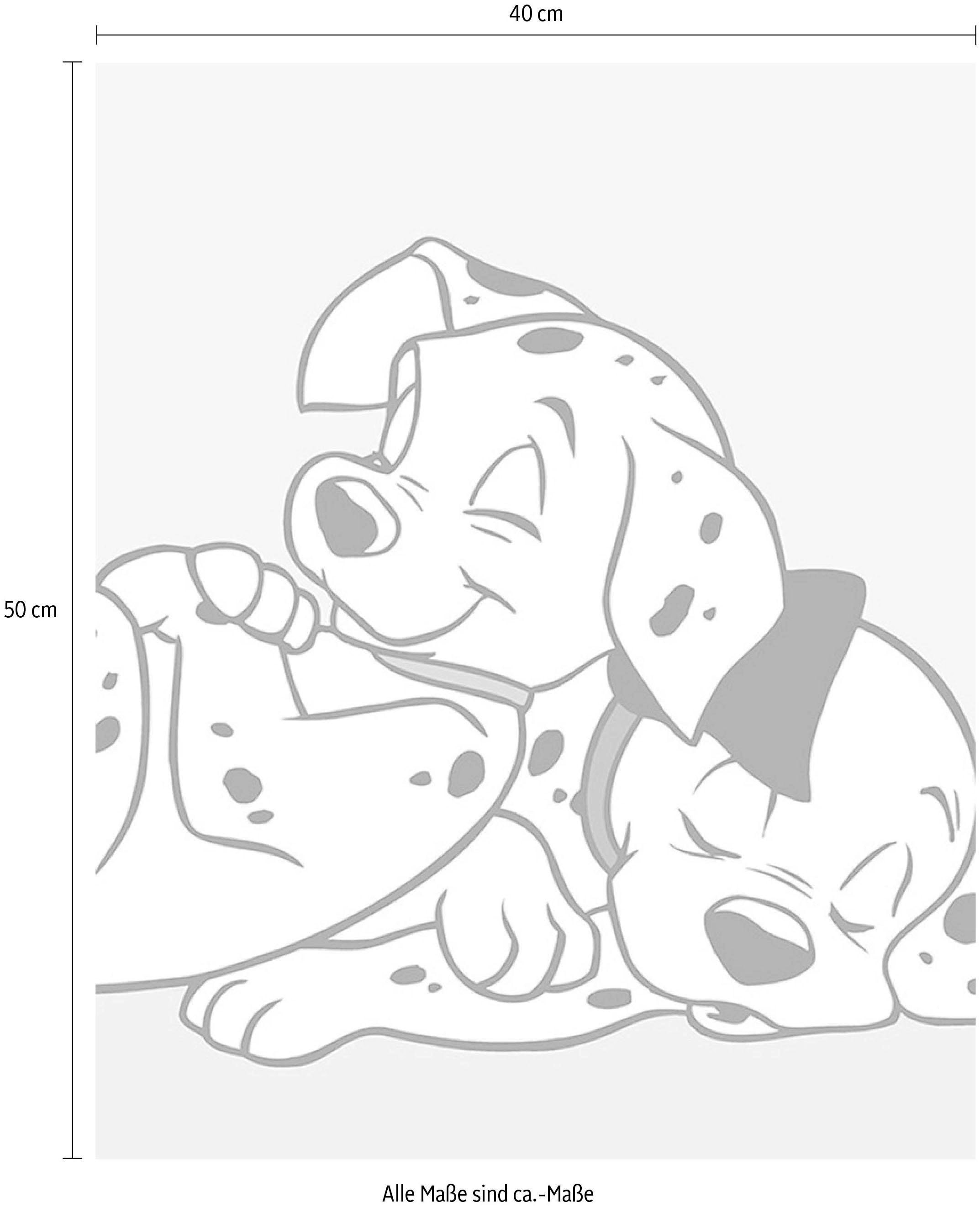 Komar Bild »101 Dalmatiner Cuddle«, Disney, (1 St.), Wandbild zur Dekoration im Kinderzimmer - ohne Rahmen