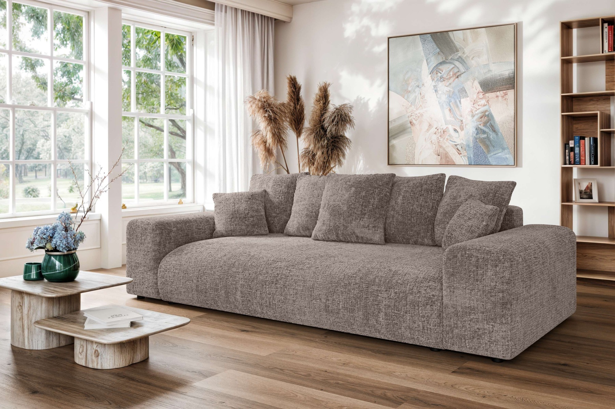 Home affaire Big-Sofa »LAKESIDE 3-Sitzer Schlafsofa mit Bettkasten, Breite günstig online kaufen