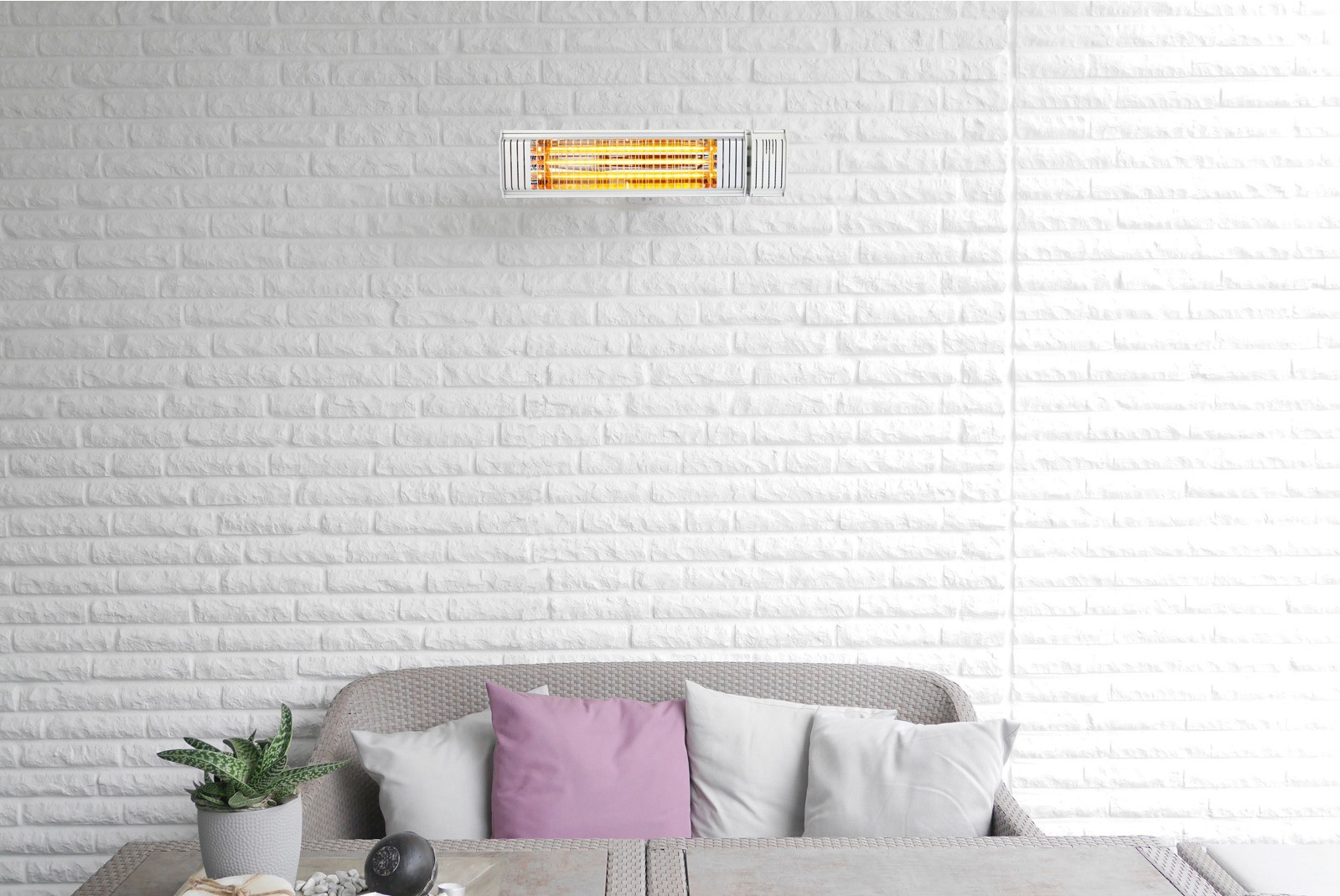 Vasner Terrassenstrahler »Bluetooth, weiß, Appino 20«, 2000 W, Wand / Decke mit Appsteuerung