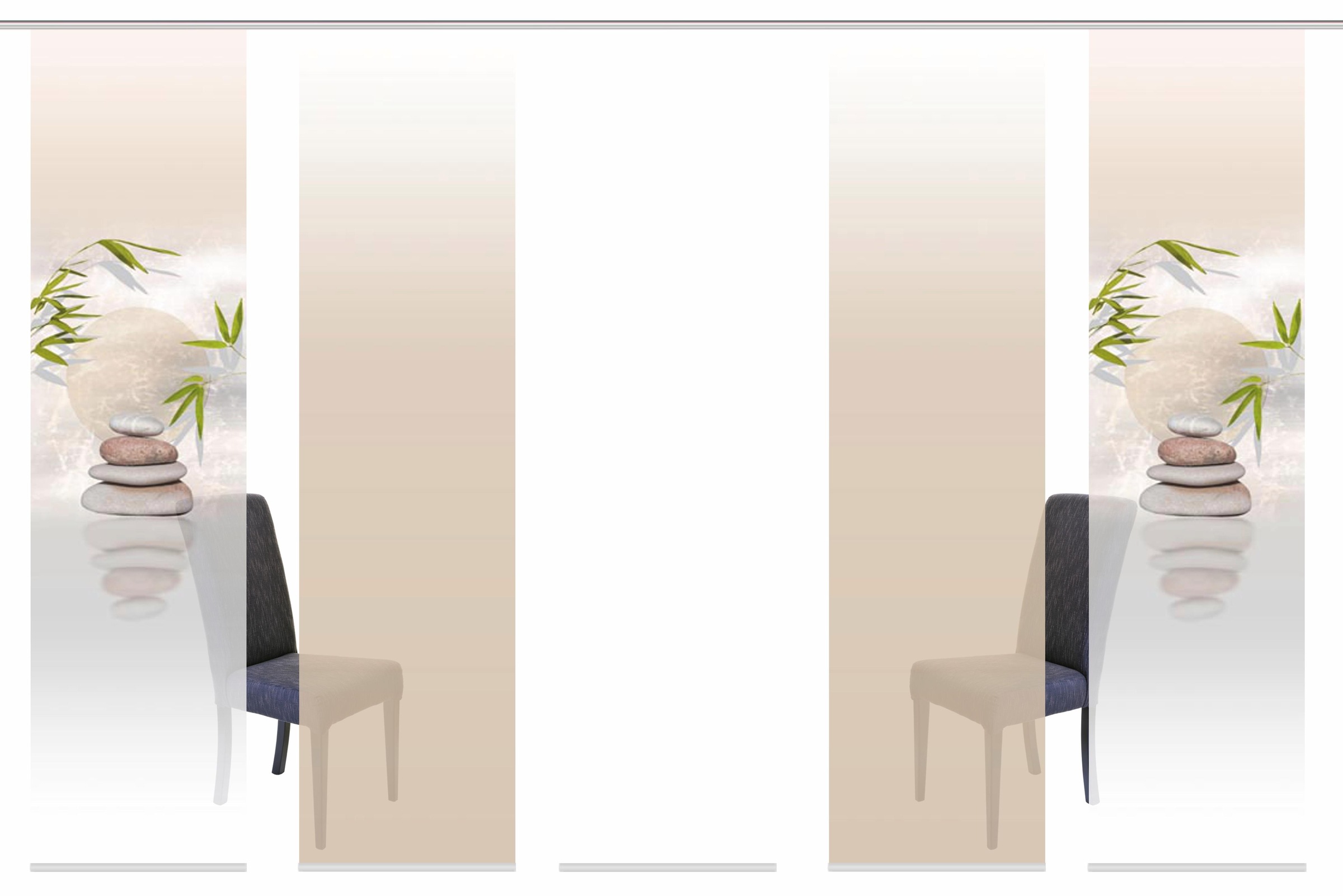 HOME WOHNIDEEN Schiebegardine »BUDA« Klettband 5 Stk. tlg. HxB: 245x60, ink günstig online kaufen