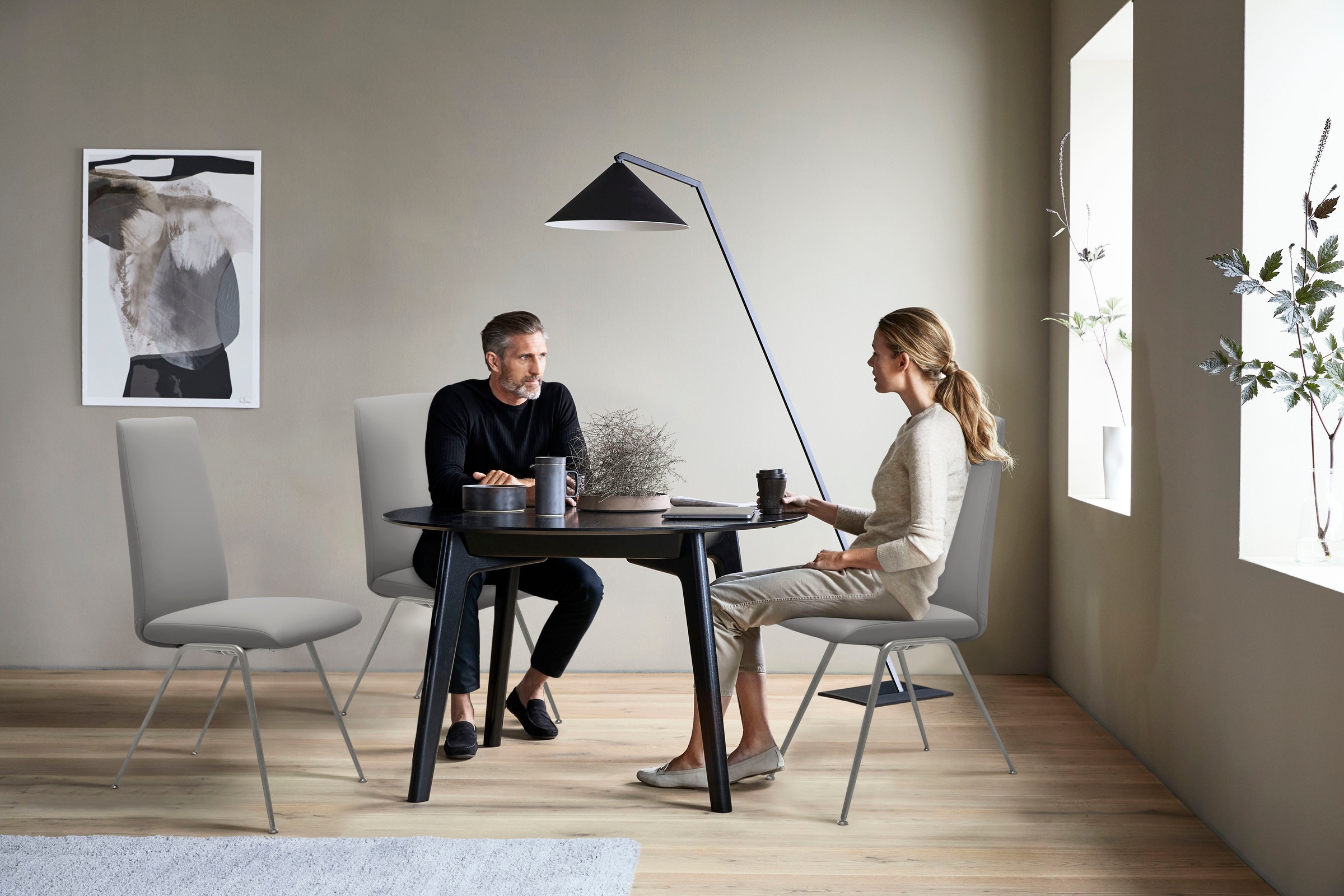 Stressless® Polsterstuhl »Laurel«, Leder BATICK, High Back, Größe M, mit Beinen aus Stahl in Chrom glänzend