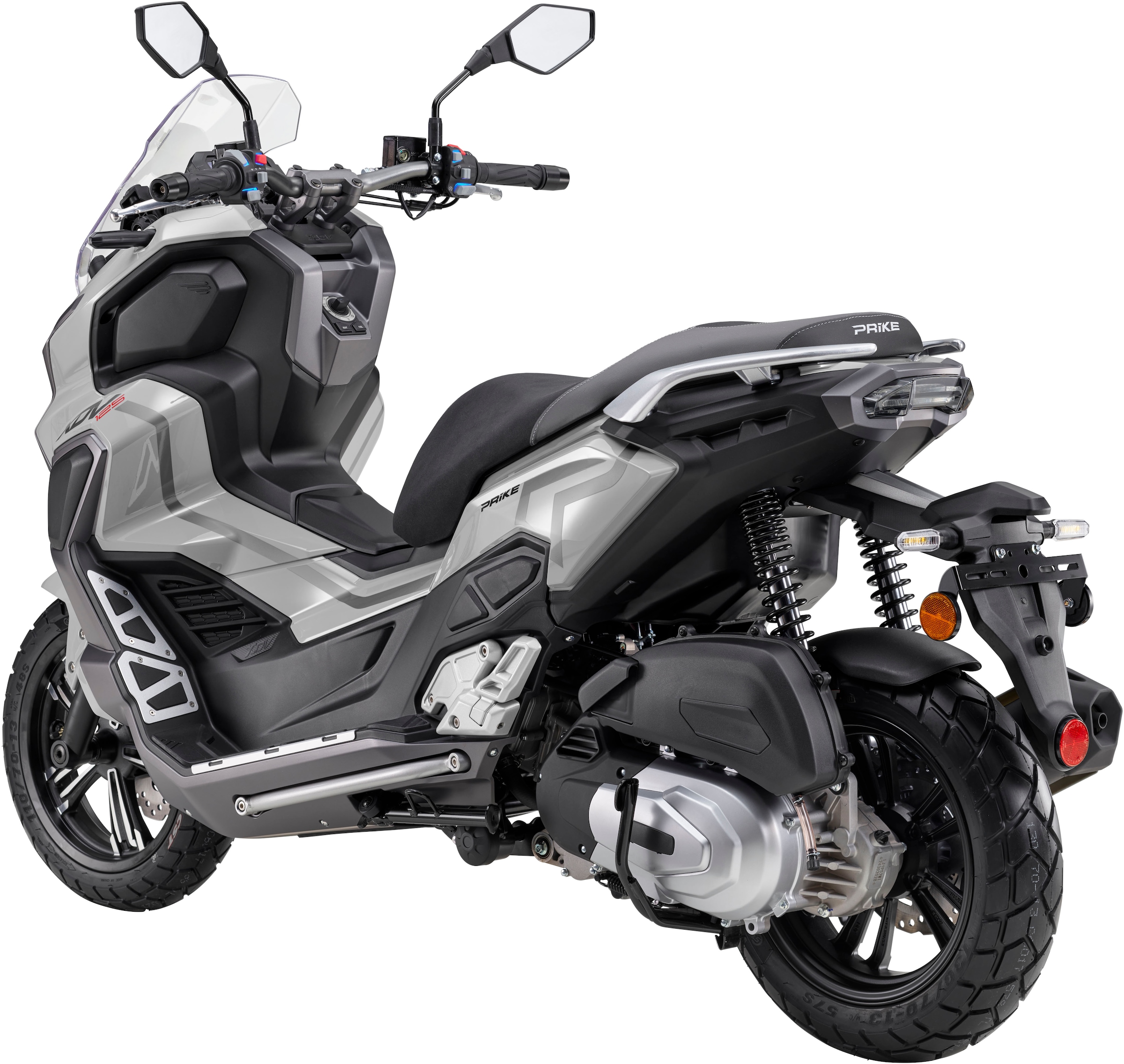 PRIKE Motorroller »PRIKE XDV 125, E5+, Adventure, ADV Roller«, 125 cm³, 95 km/h, Euro 5+, 11,4 PS, ABS, Windschutz, Heizgriffe, USB, EFI, digitales Display