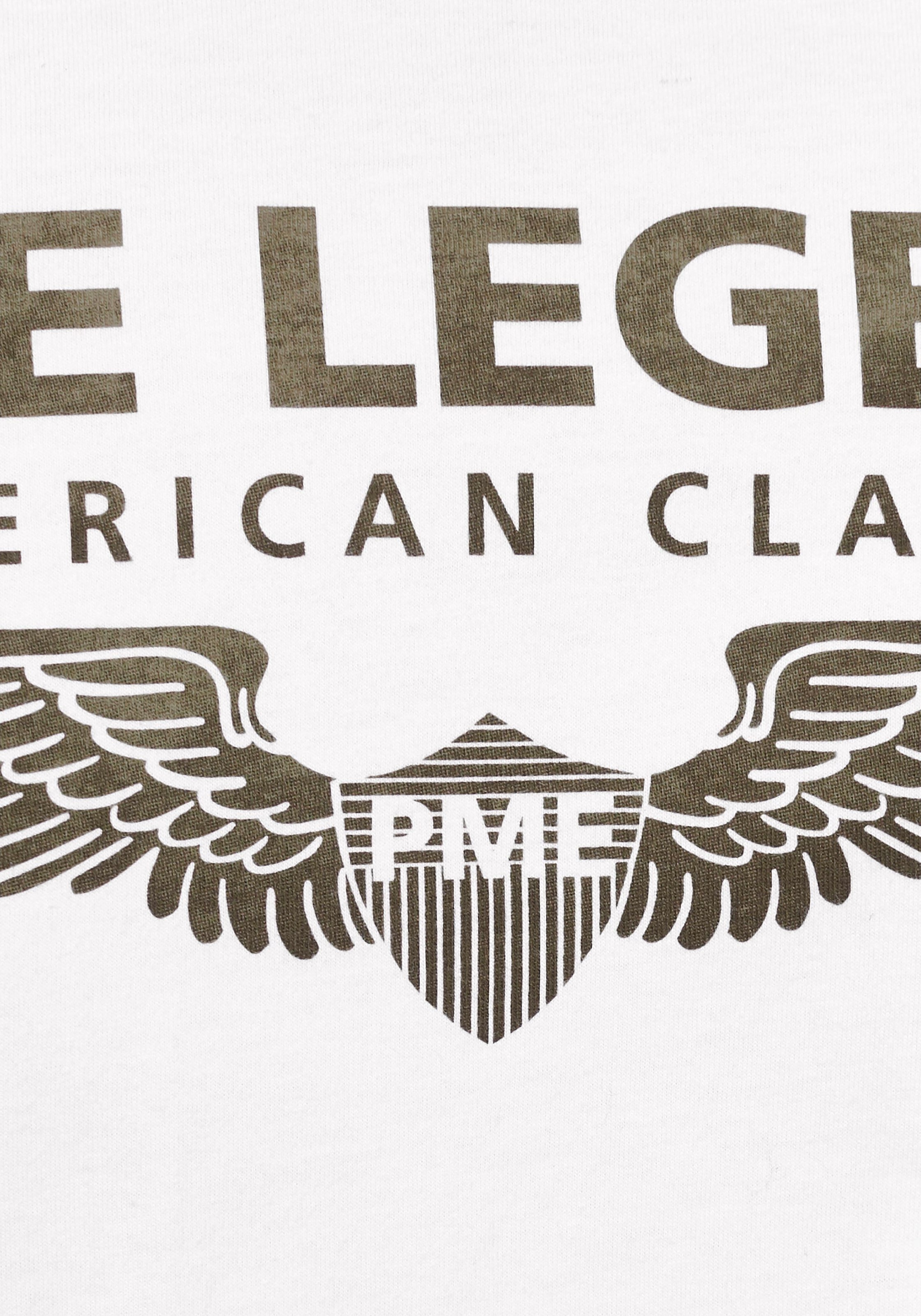PME LEGEND T-Shirt, eingefasster Rundhalsausschnitt mit Rollkante