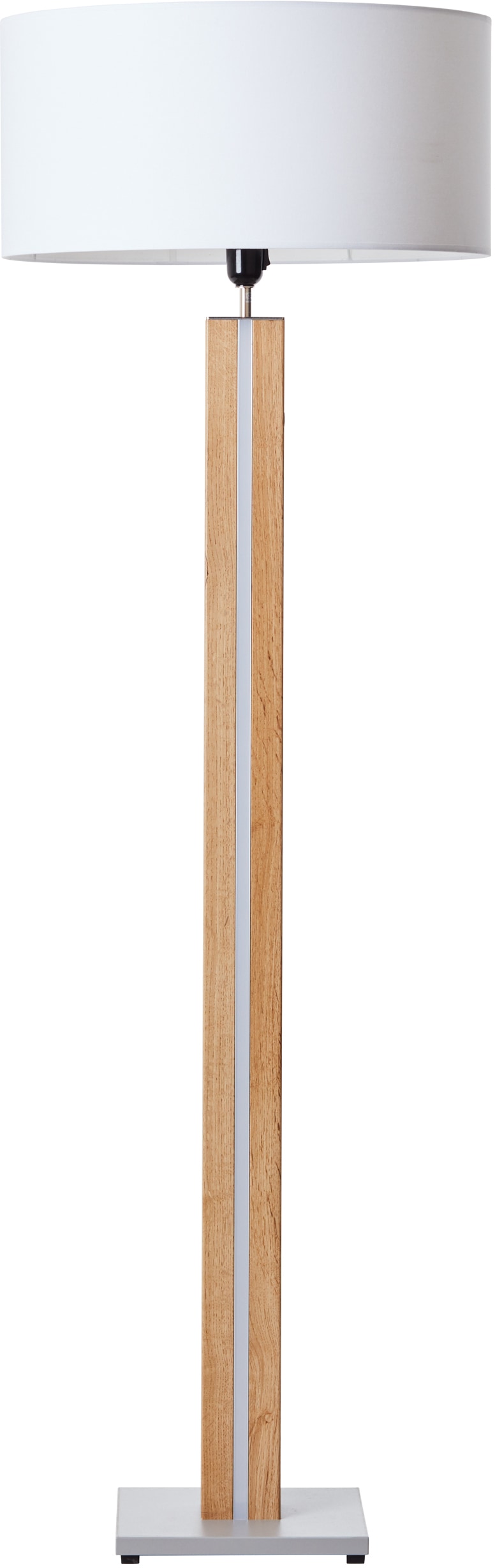 »Magnus«, 45 Höhe, Ø Holz/Textil, online Brilliant Stehlampe hell/weiß 155 cm, E27, flammig-flammig, bestellen + 1 holz LED-Dekolicht cm