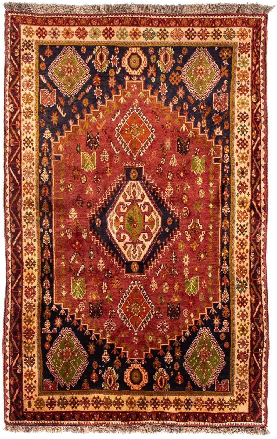 morgenland Wollteppich »Shiraz Blumenmuster 248 x 132 cm«, rechteckig, 1 mm günstig online kaufen