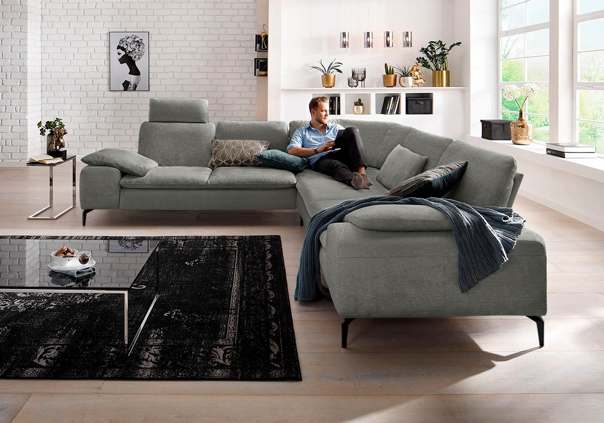 W.SCHILLIG Ecksofa "valentinoo, Designsofa, elegant und bequem, L-Form", (S günstig online kaufen