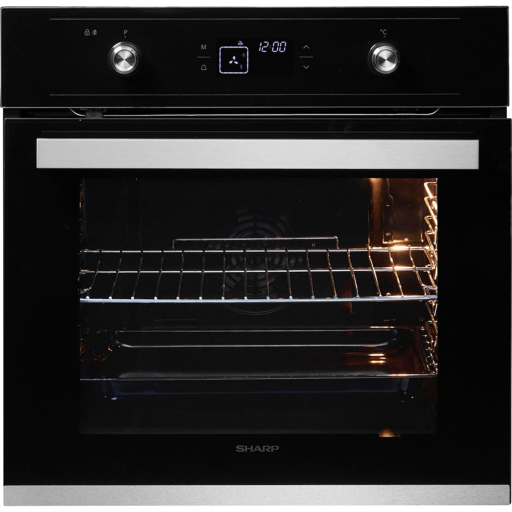 Sharp Backofen-Set »Pyro-Megaset_Ind_Graphit«, K-61V28BM1-EU, Pyrolyse-Selbstreinigung