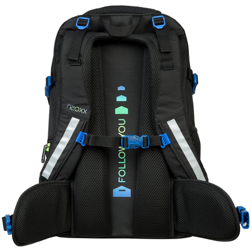 neoxx Schulrucksack »Active, Neon Flash«, reflektierende Details