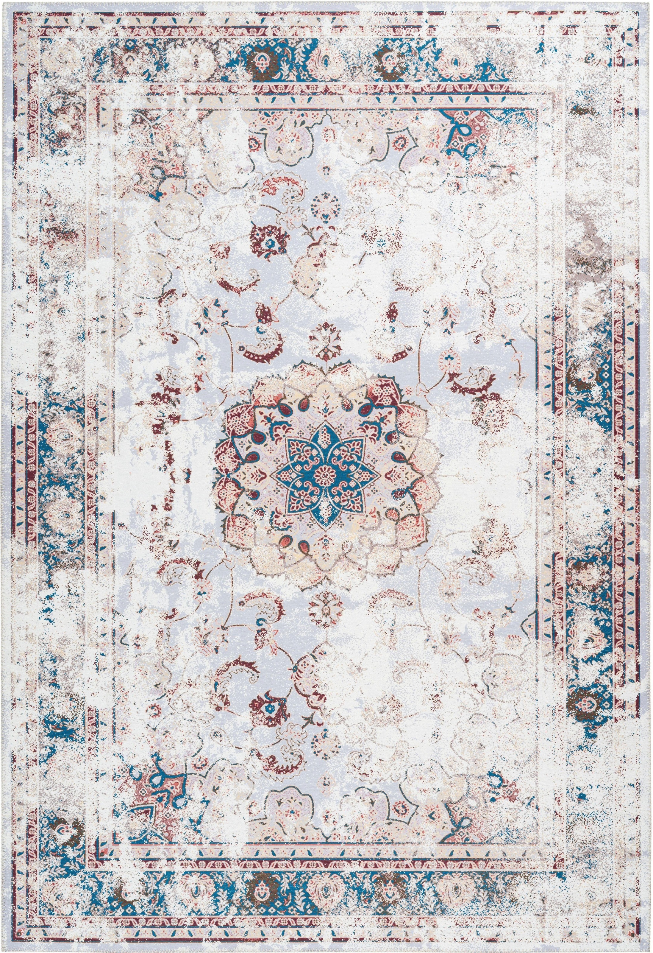 calo-deluxe Teppich »Castor 100«, rechteckig, 6 mm Höhe, Kurzflor, Vintage-Design, Wohnzimmer
