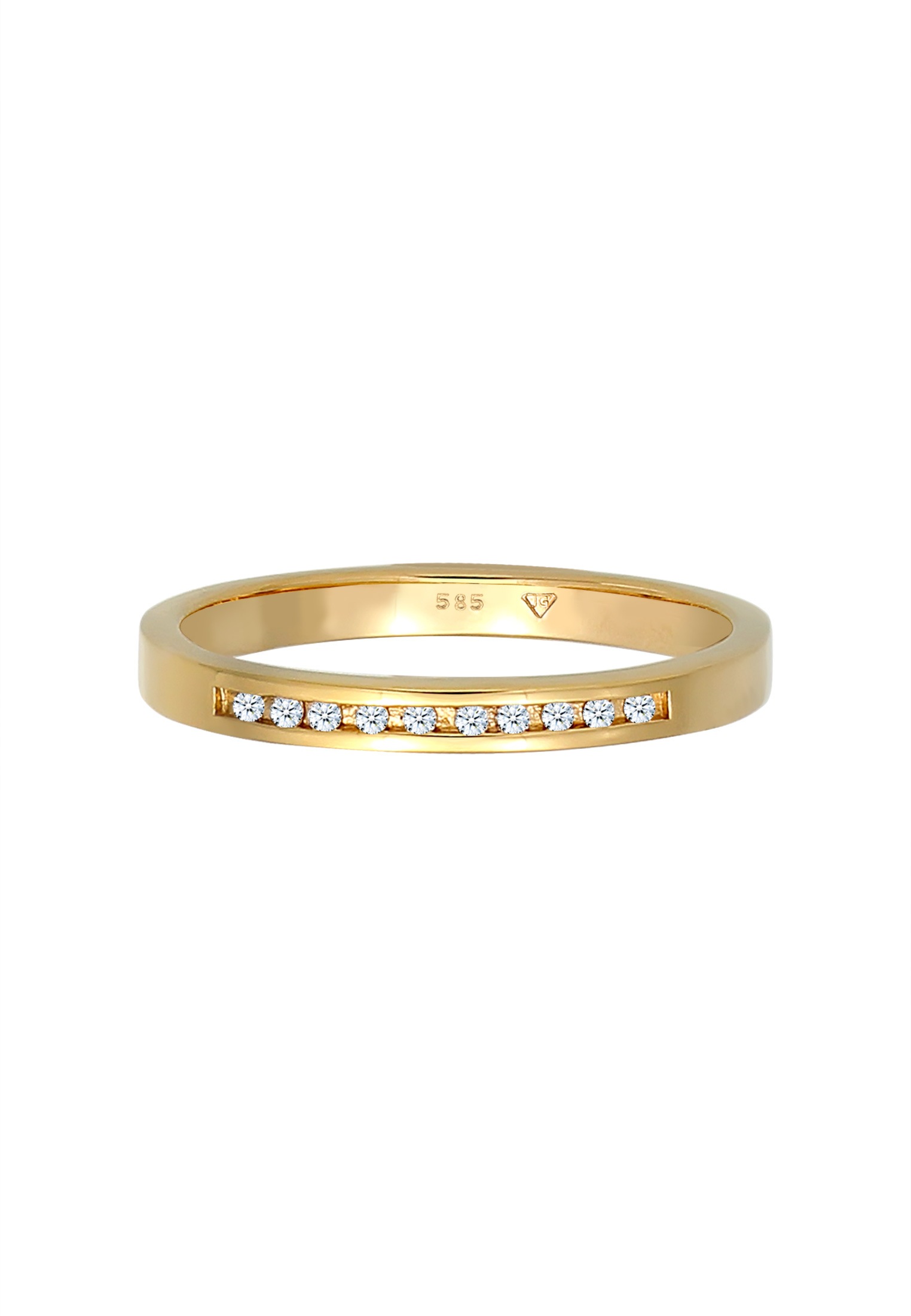 Elli DIAMONDS Verlobungsring »Diamant Weiß Brillantschliff (0.05 ct) 585 Gelbgold«