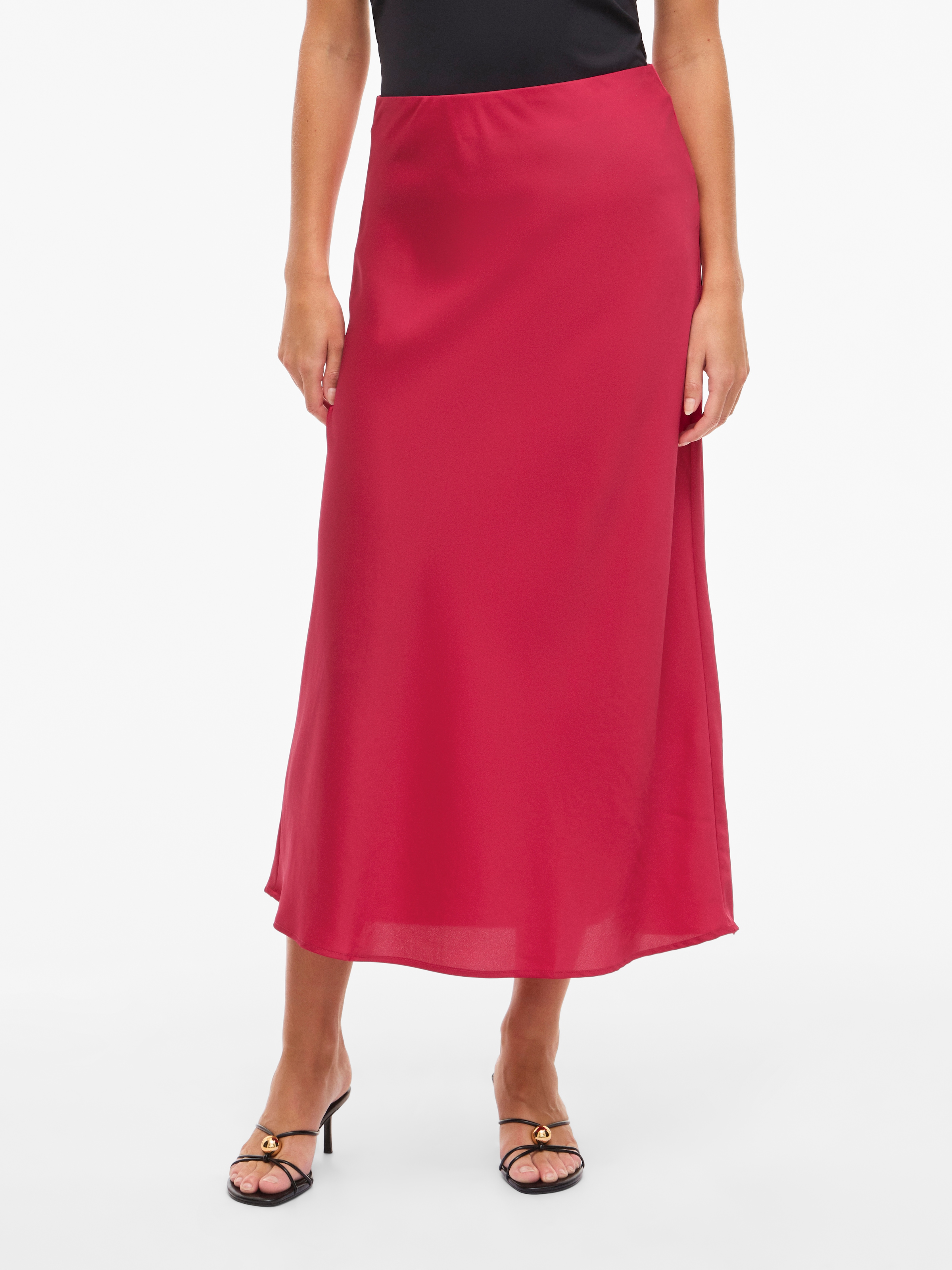 Vila Maxirock »VIELLETTE HW LONG SKIRT - NOOS« Kunstfaser