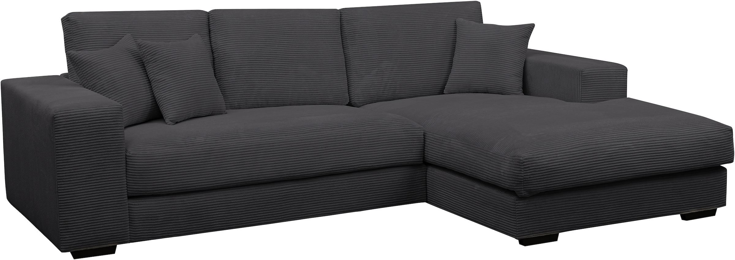 WERK2 Ecksofa »Eden modern und zeitlos, geschmackvolles Sofa, Breite 286cm, L-Form«, Design Ecksofa in Cord mit besonders weichem Sitzkomfort